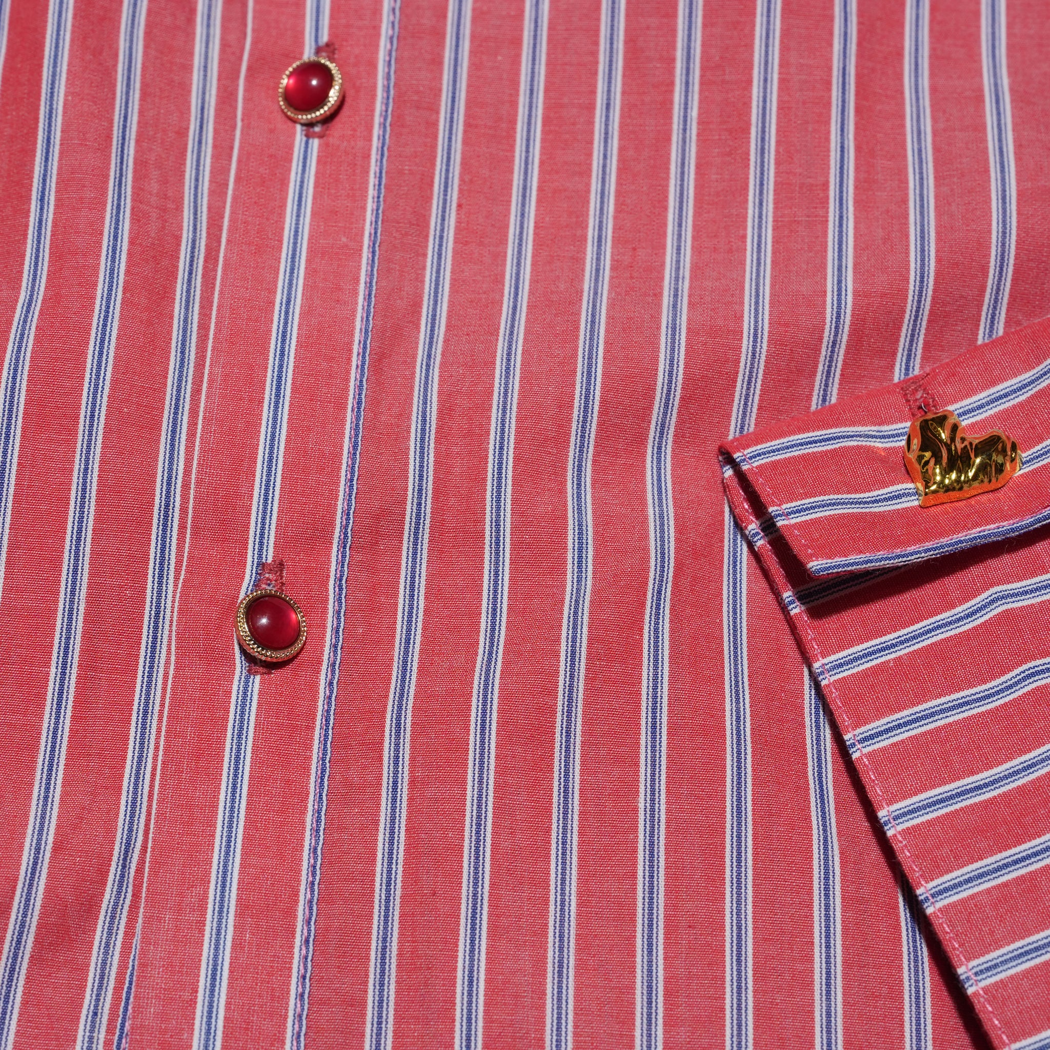 Penny Stripe Shirt – Red | SISTER JANE