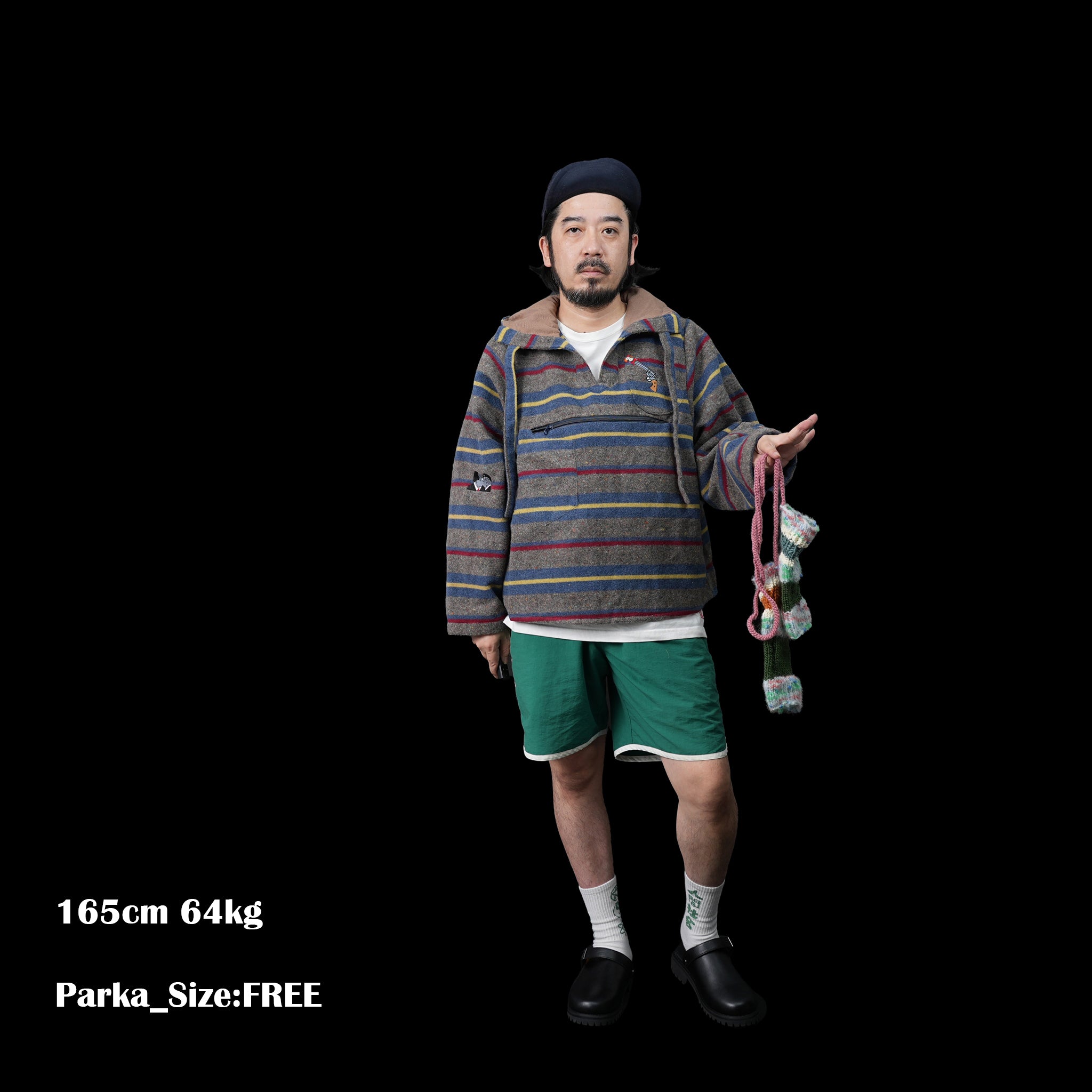 No:OinT-PO01_d | Name:PEACE mexican hoodie | Color:STLIPE【OinT_オーインティー】