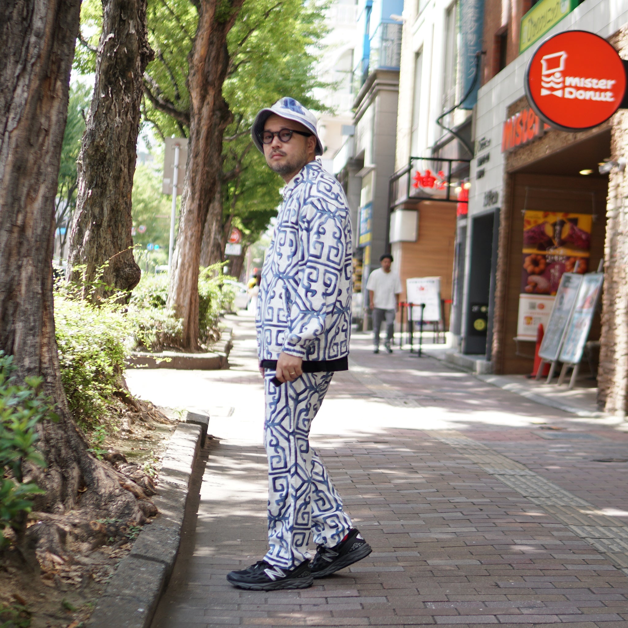 Dead stock fabric setup blouson – Blue | Size:M | NASNGWAM