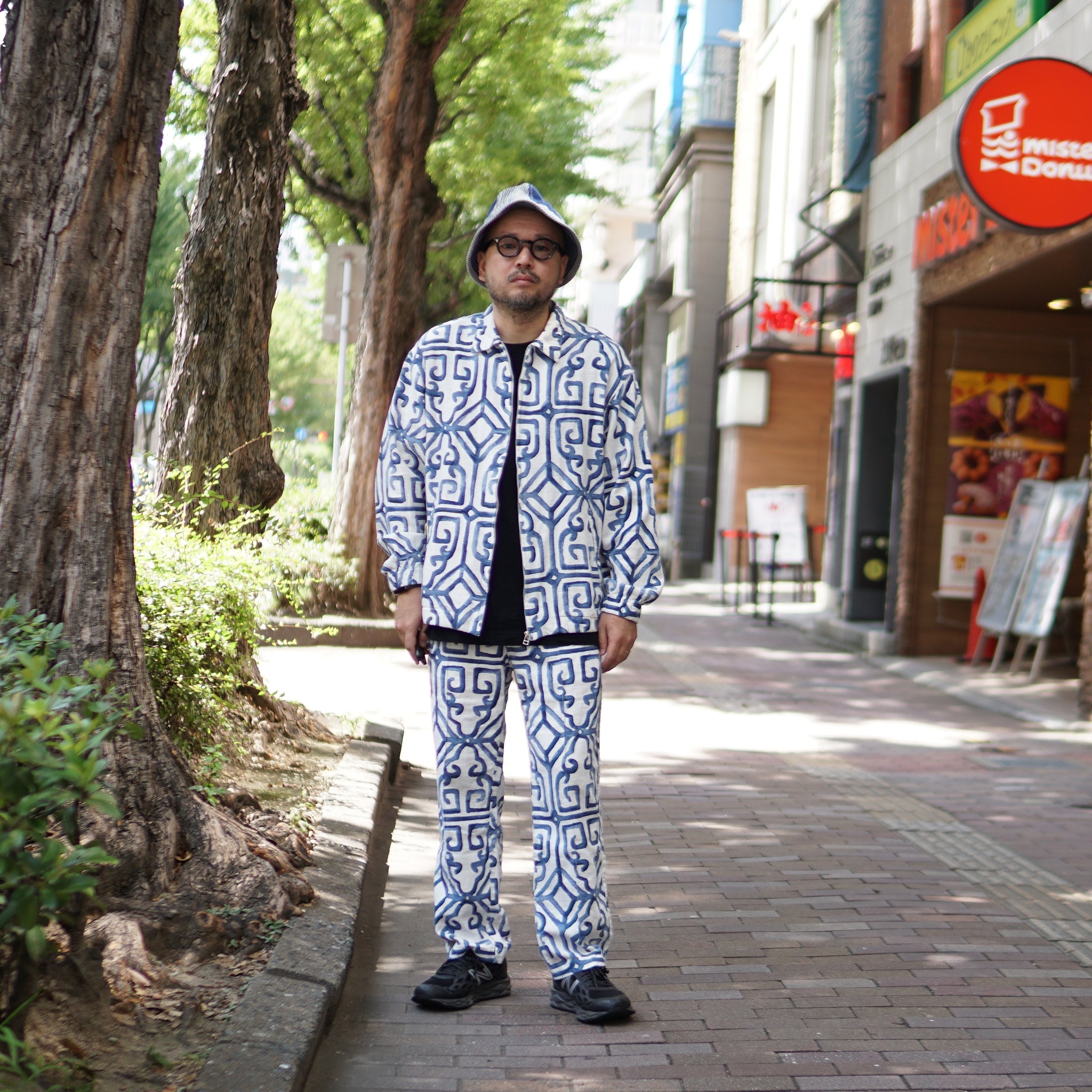 Dead stock fabric setup blouson – Blue | Size:M | NASNGWAM