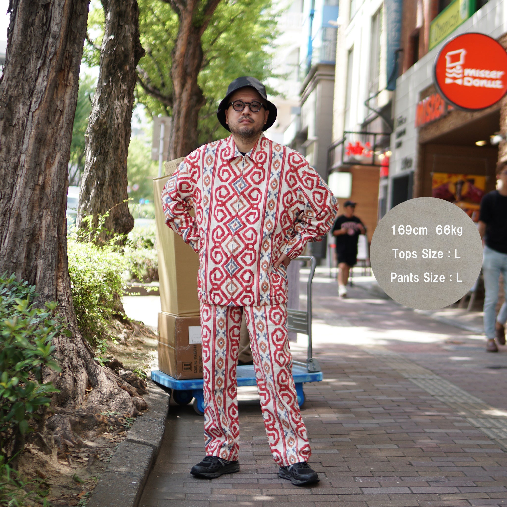 No:dead4 | Name:Dead stock fabric setup blouson | Color:Red | Size:L【NASNGWAM_ナスングワム】