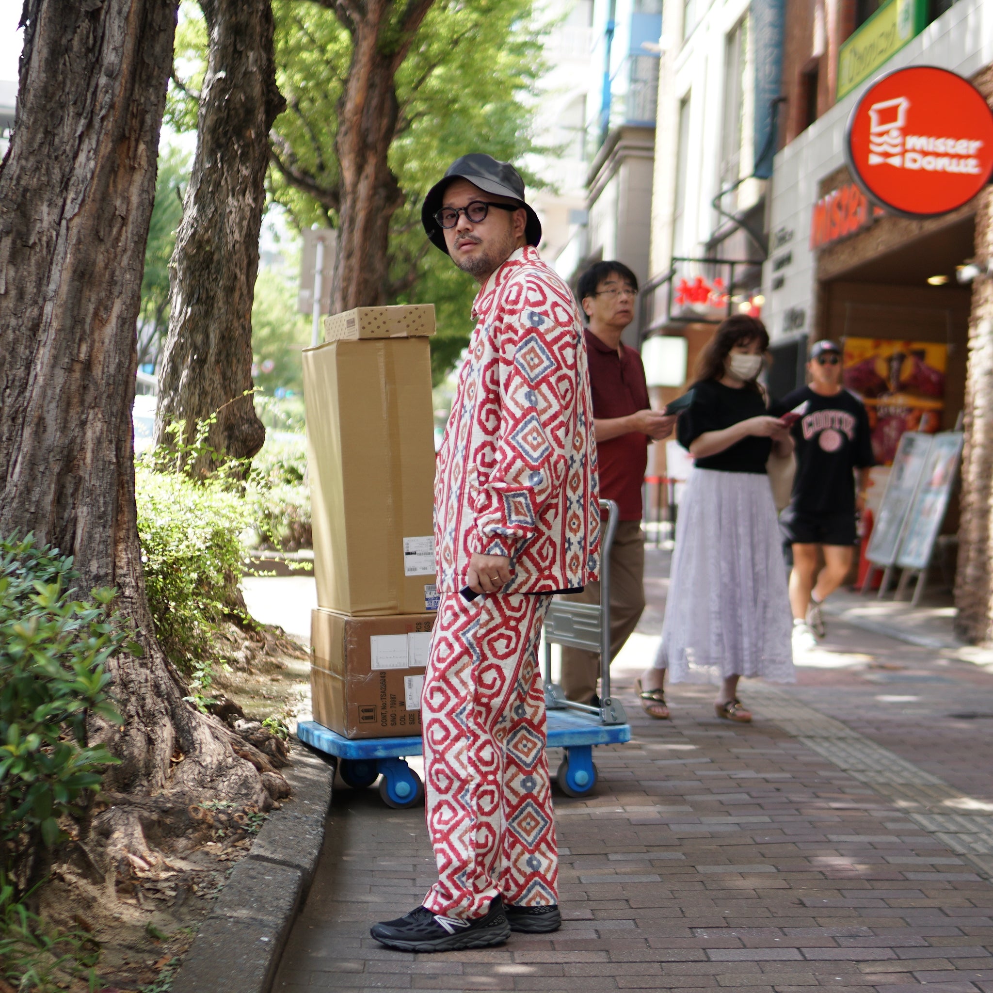 No:dead4 | Name:Dead stock fabric setup blouson | Color:Red | Size:L【NASNGWAM_ナスングワム】