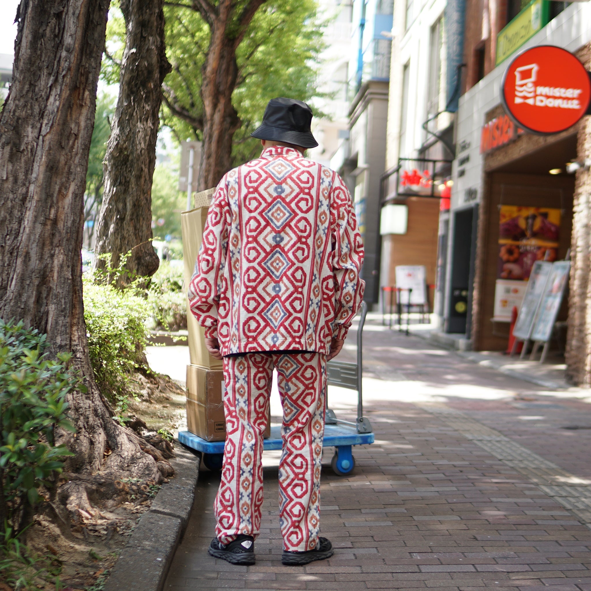 No:dead4 | Name:Dead stock fabric setup blouson | Color:Red | Size:L【NASNGWAM_ナスングワム】