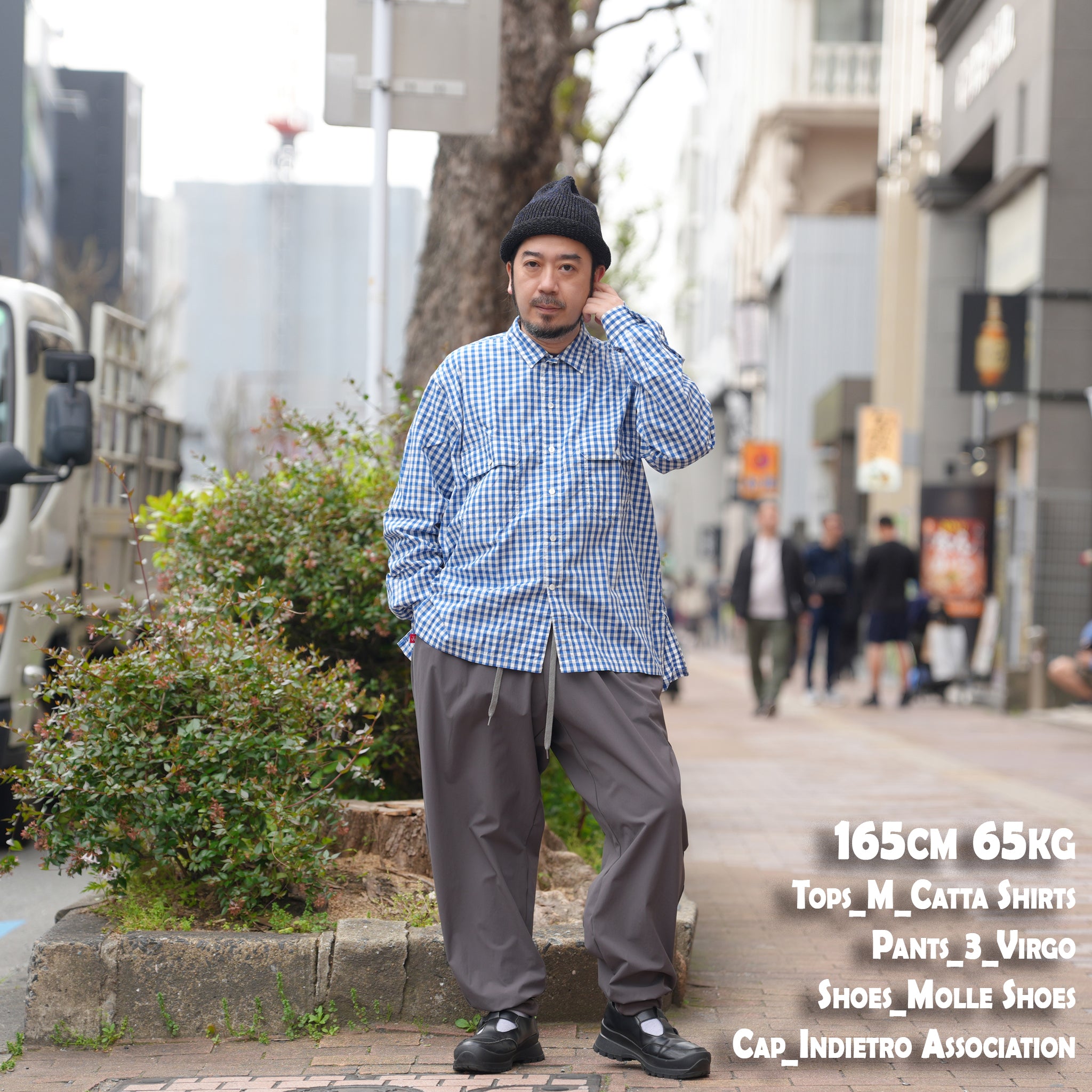 W POCKET SHIRT-GINGHAM – Blue | CATTA SHIRTS