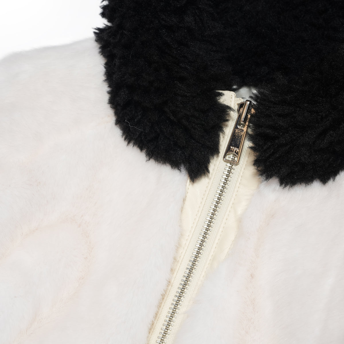 NADIA Faux Fur Hooded Zip-Up Jumper – S/WHITE | MOLLIOLLI