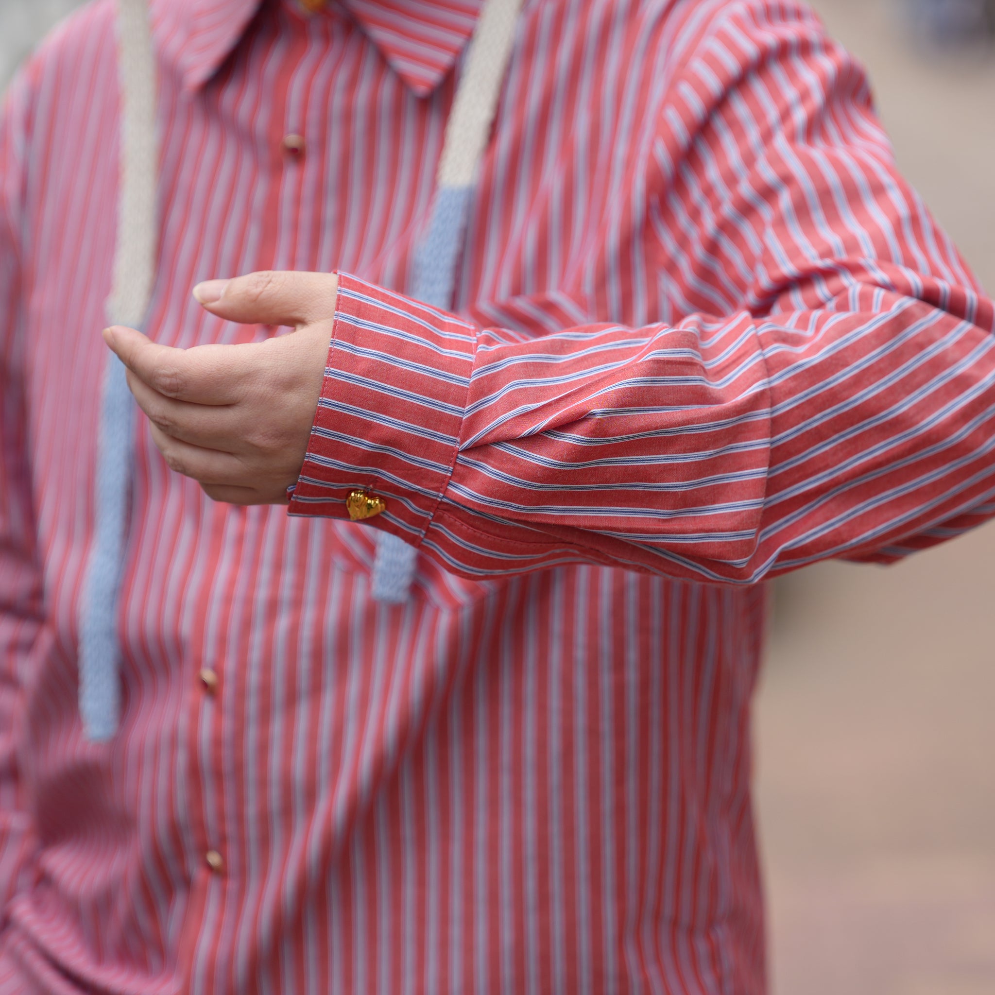 Penny Stripe Shirt – Red | SISTER JANE