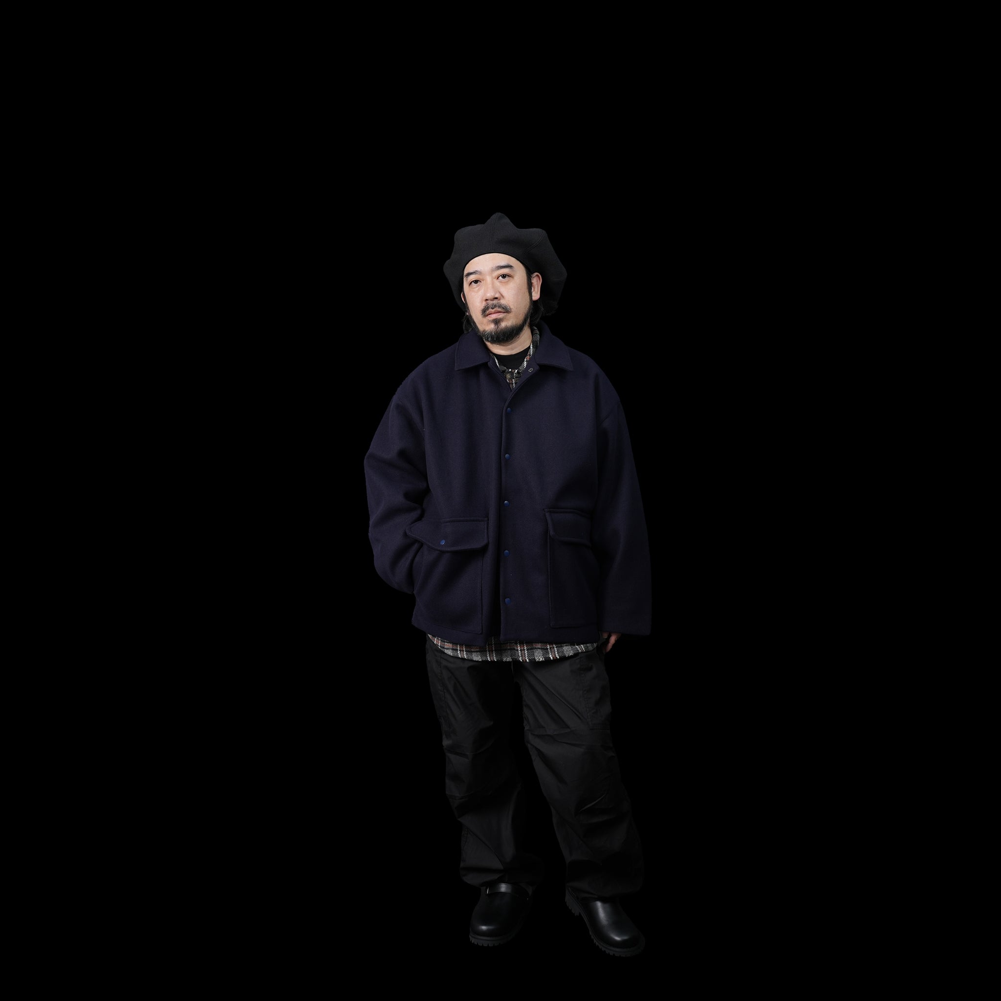 No:KLM23FJK1083 | Name:HAAK | Color:Black/Navy/Ecru【KELEN MEN_ケレン】