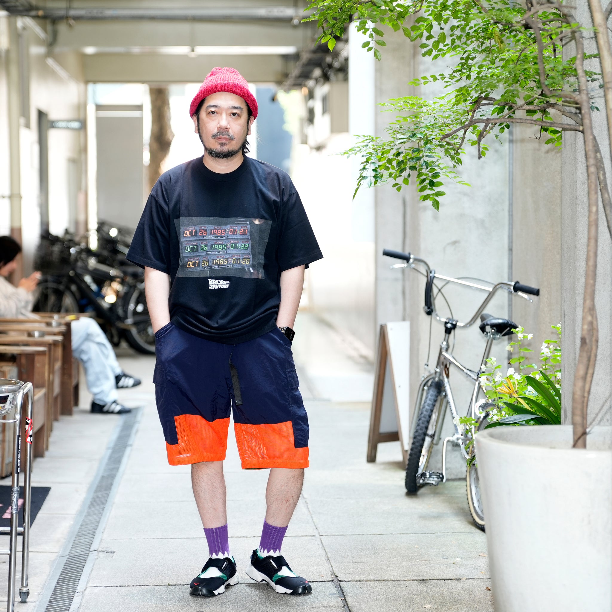 バックトゥザフューチャーコラボ Tシャツ | Color_White/Black | No_opgen254001【OPULENCE_オーピュレンス】