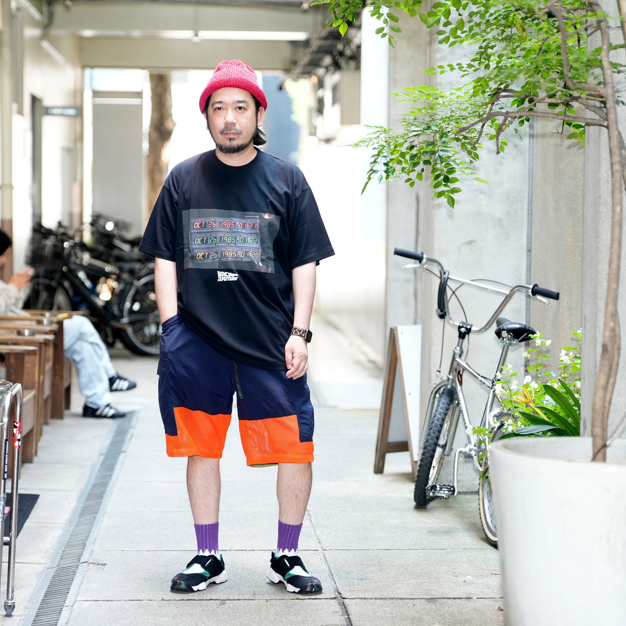 バックトゥザフューチャーコラボ Tシャツ | Color_White/Black | No_opgen254001【OPULENCE_オーピュレンス】