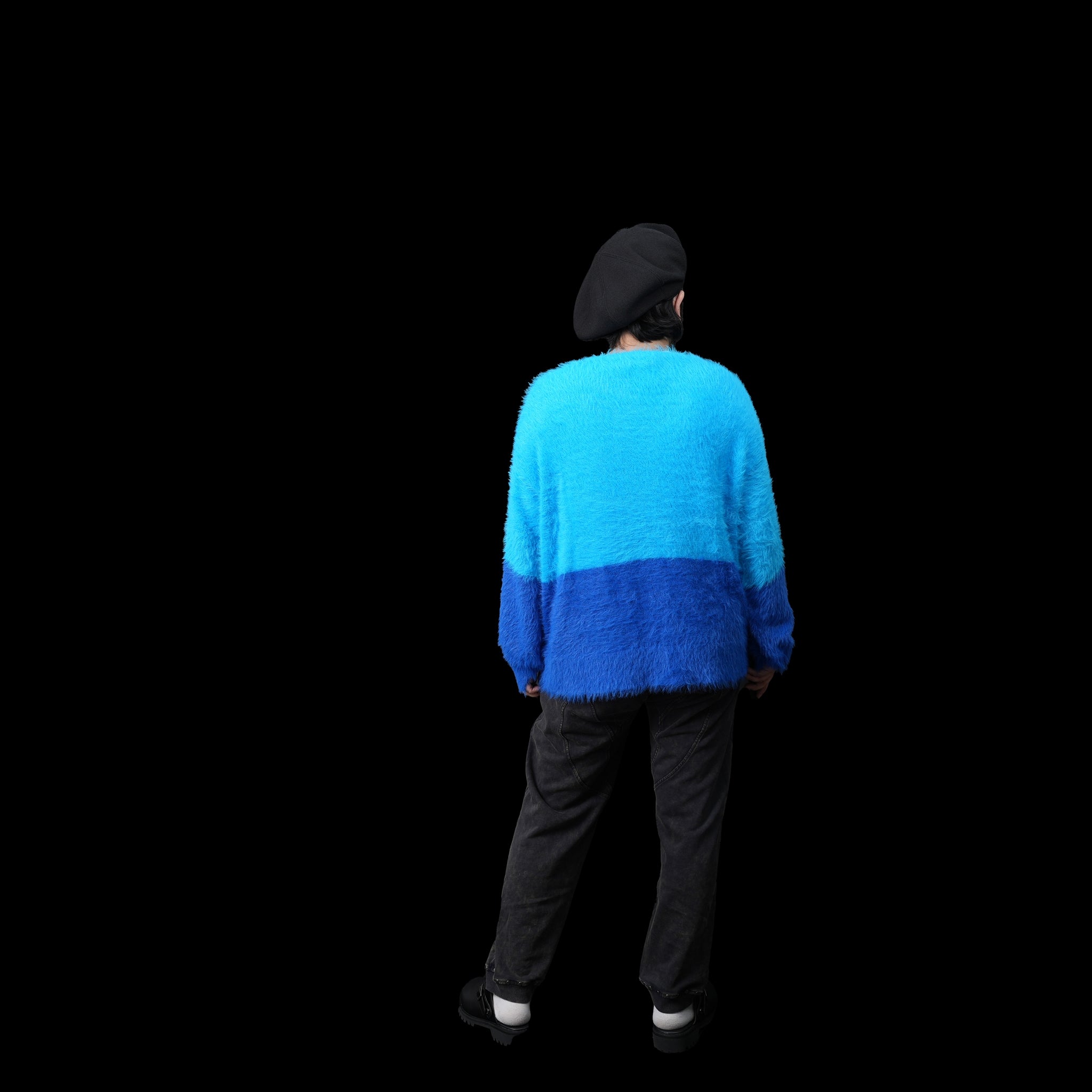 No:24925C | Name:FLUFFY COLOUR BLOCKED SWEATER | Color:Aqua【ONE TEASPOON_ワンティースプーン】