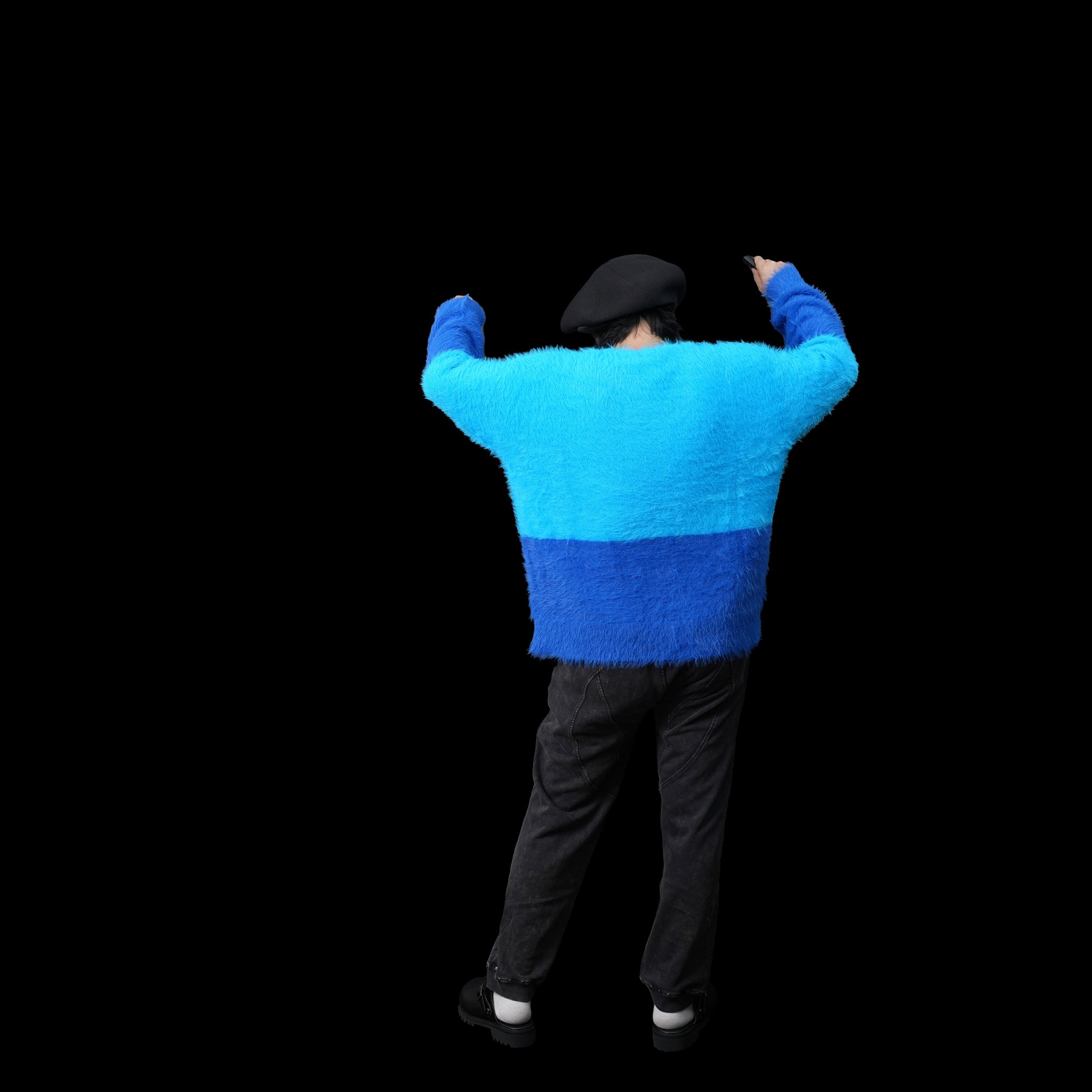 No:24925C | Name:FLUFFY COLOUR BLOCKED SWEATER | Color:Aqua【ONE TEASPOON_ワンティースプーン】