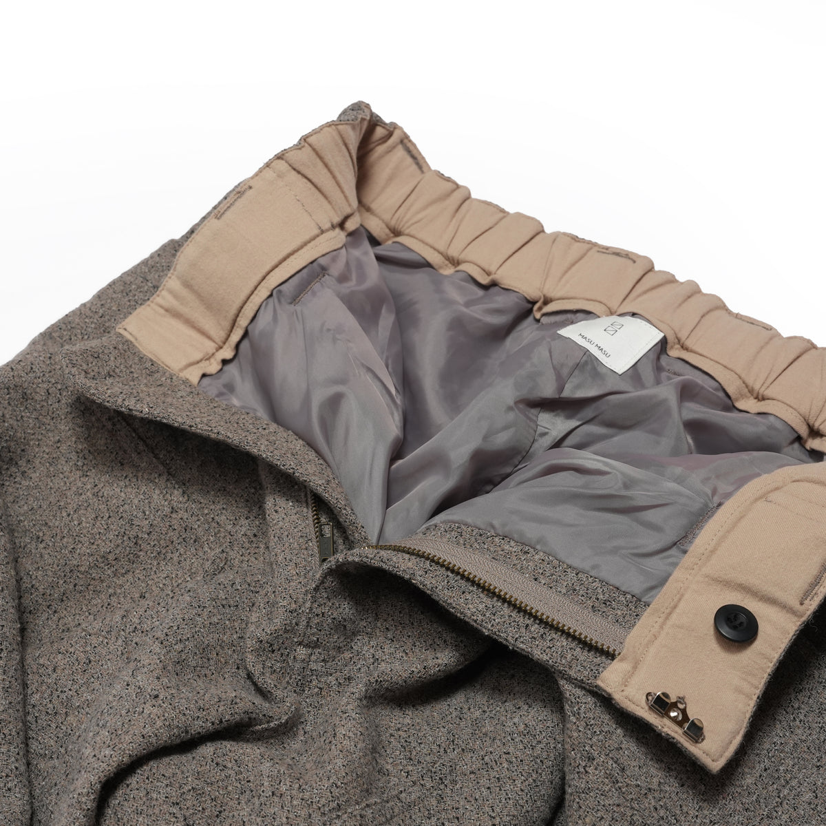 Wool Blend Tweed Double-Knee Painter's Work Pants <#grayge> | 〼〼 MASU MASU