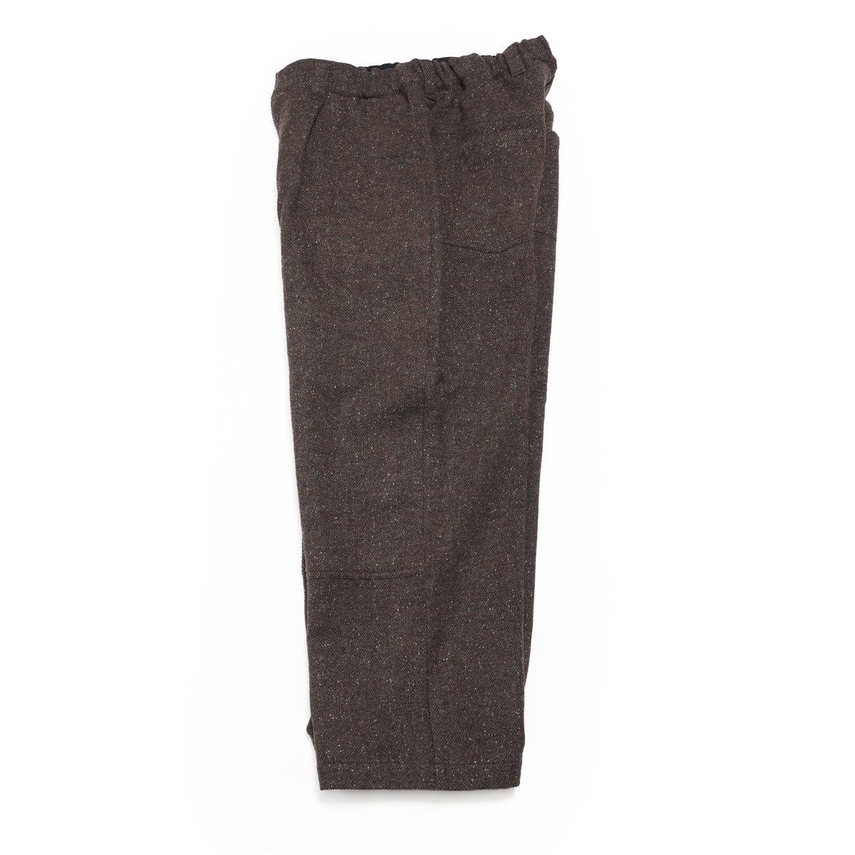 Wool Blend Tweed Double-Knee Painter's Work Pants <#brown> | 〼〼 MASU MASU