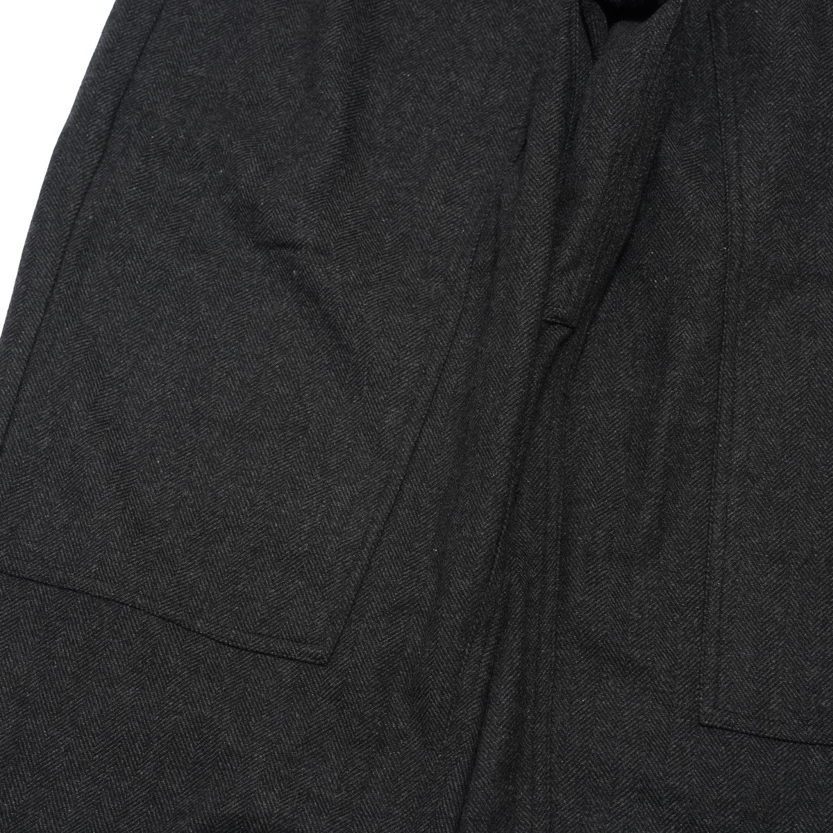 Wool Blend Tweed Double-Knee Painter's Work Pants <#black> | 〼〼 MASU MASU