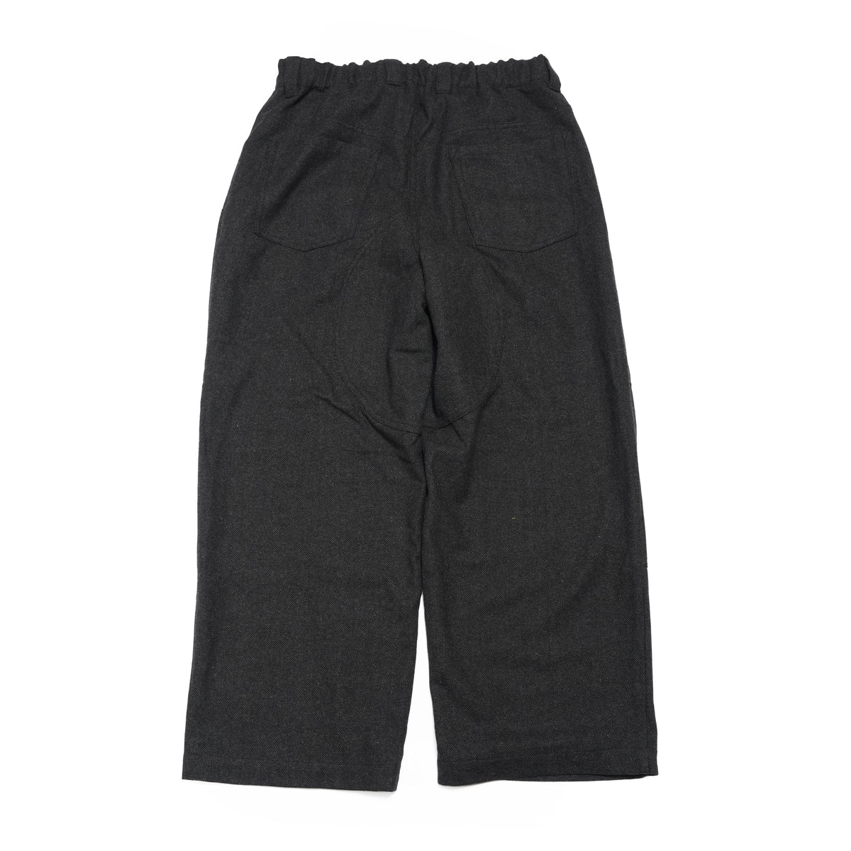 Wool Blend Tweed Double-Knee Painter's Work Pants <#black> | 〼〼 MASU MASU