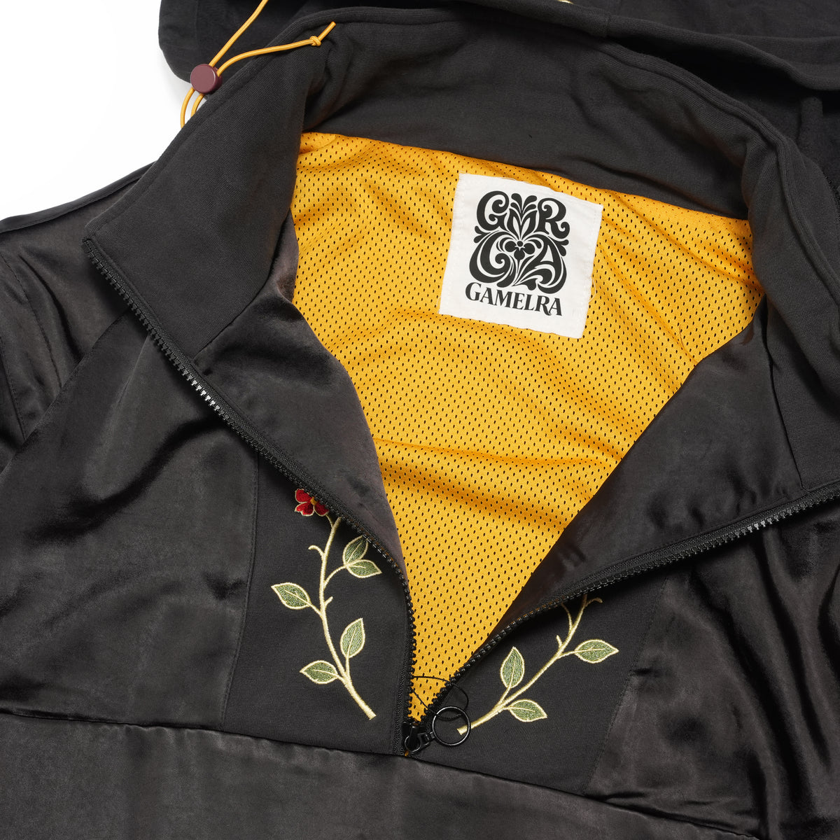 Satin Multi Half-Zip Jacket – Black | GAMELRA