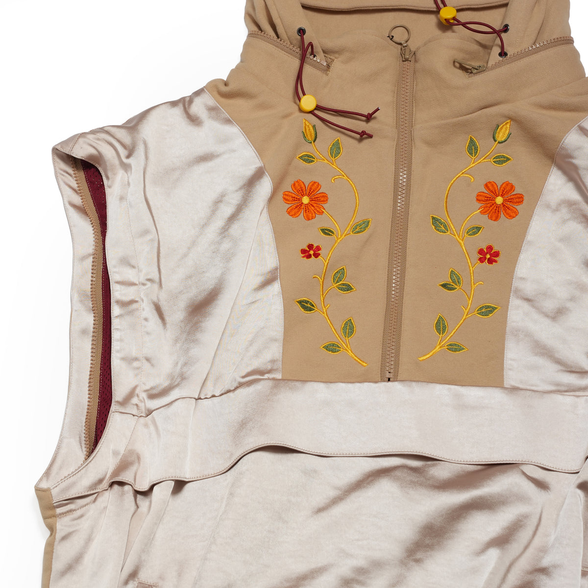 Satin Multi Half-Zip Jacket – WHITE MUSK | GAMELRA
