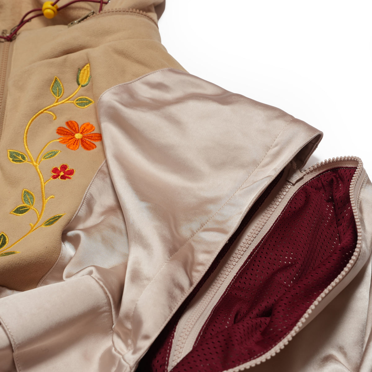 Satin Multi Half-Zip Jacket – WHITE MUSK | GAMELRA