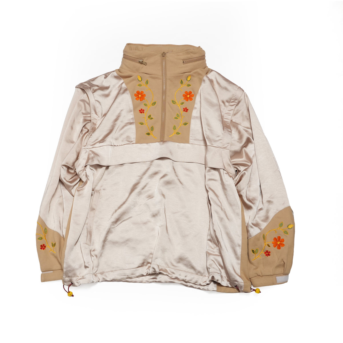 Satin Multi Half-Zip Jacket – WHITE MUSK | GAMELRA