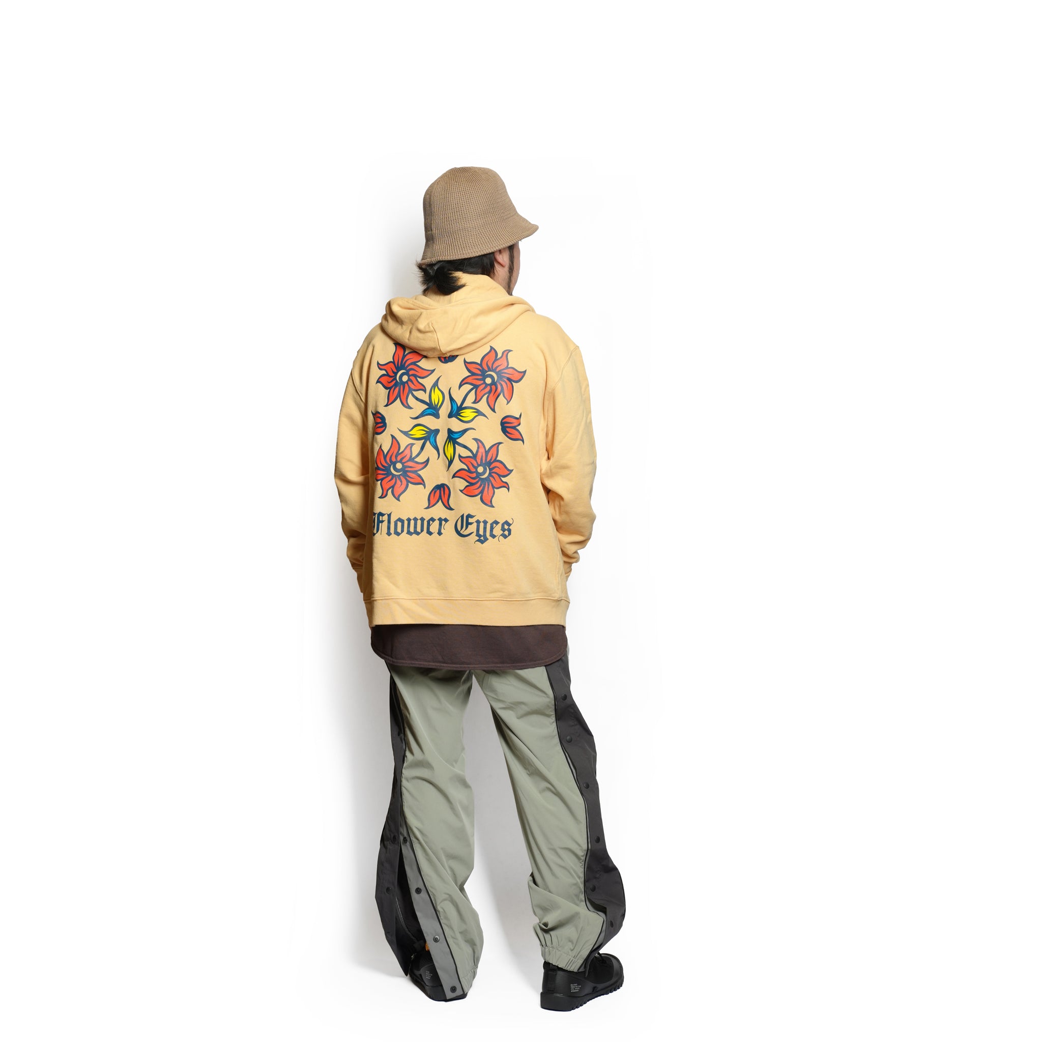 FLOWER EYES ZIP PARKA – Light yellow | NASNGWAM