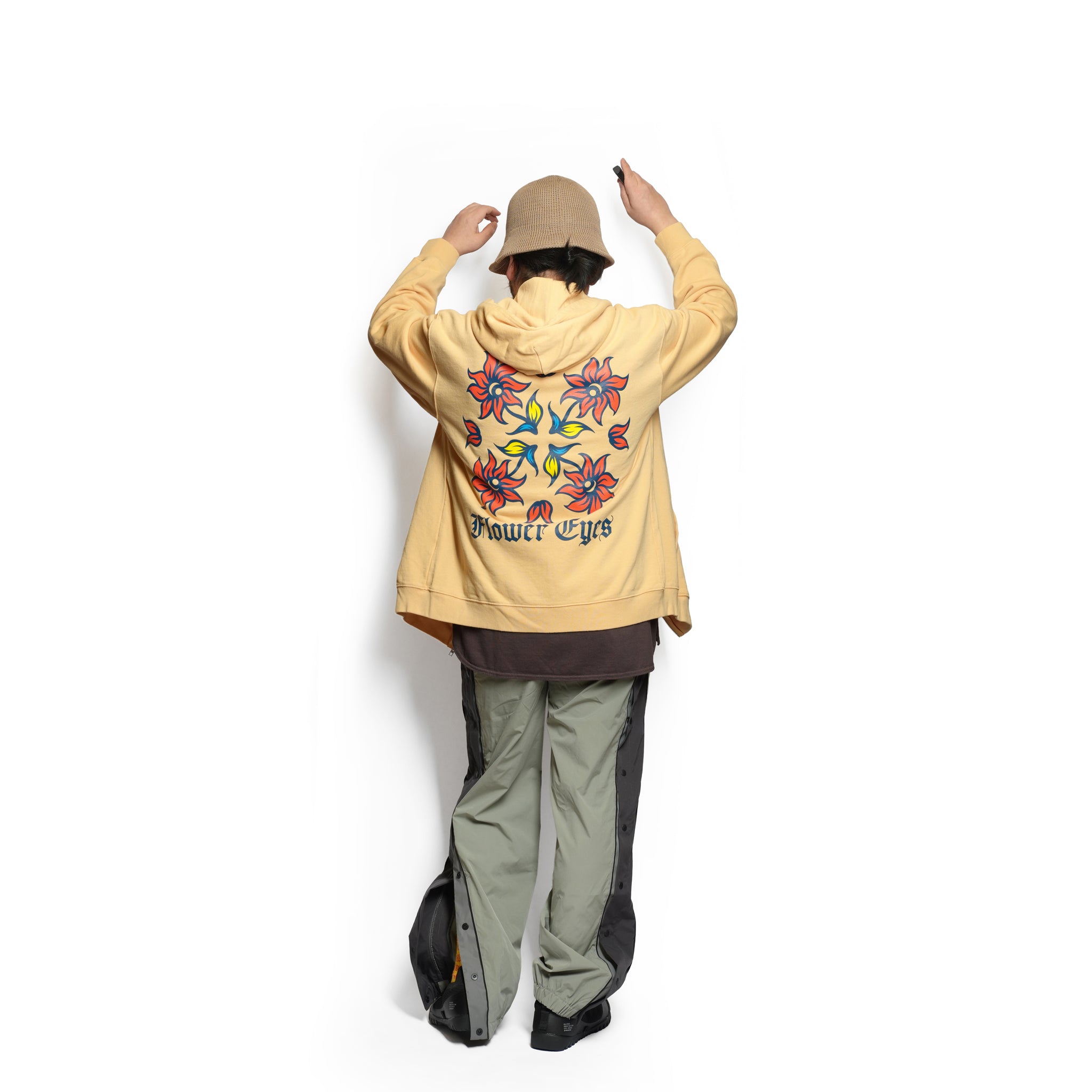 FLOWER EYES ZIP PARKA – Light yellow | NASNGWAM