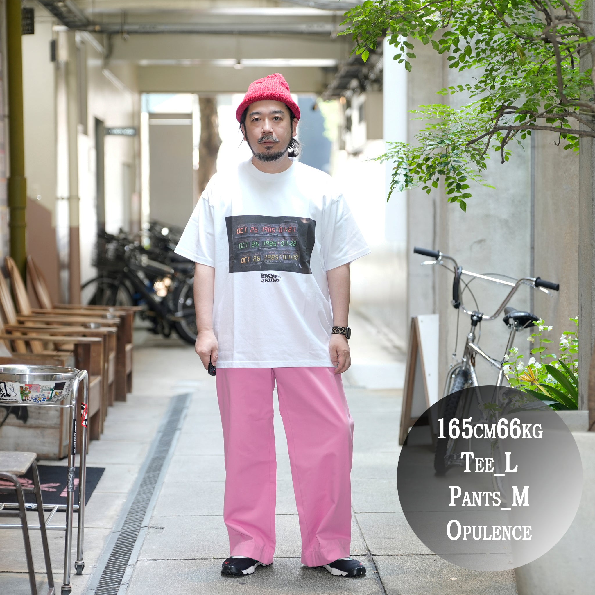 バックトゥザフューチャーコラボ Tシャツ | Color_White/Black | No_opgen254001【OPULENCE_オーピュレンス】