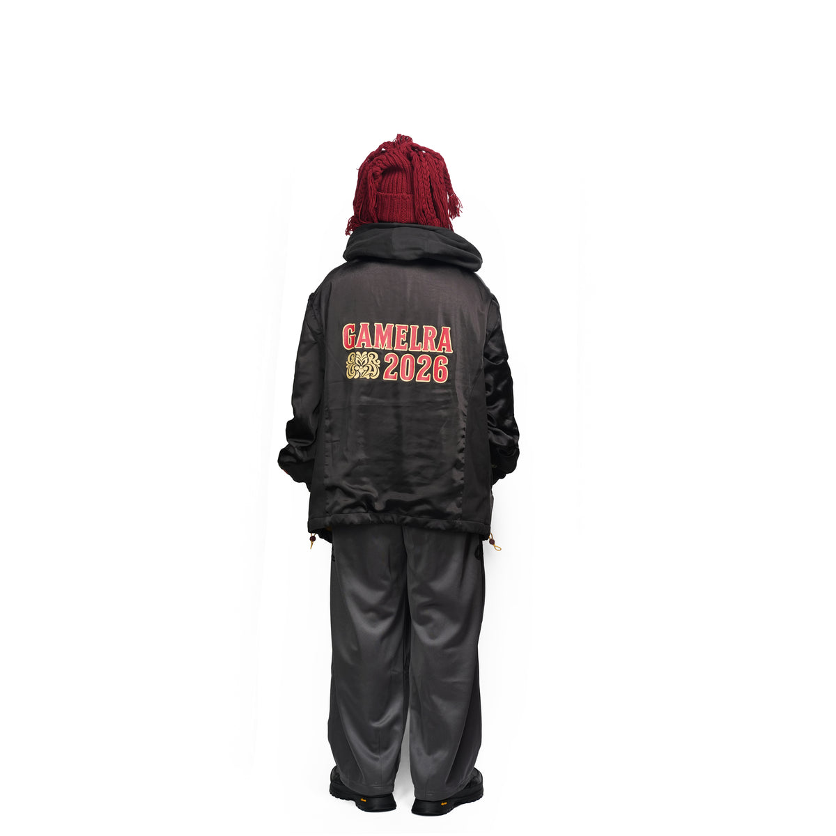 Satin Multi Half-Zip Jacket – Black | GAMELRA