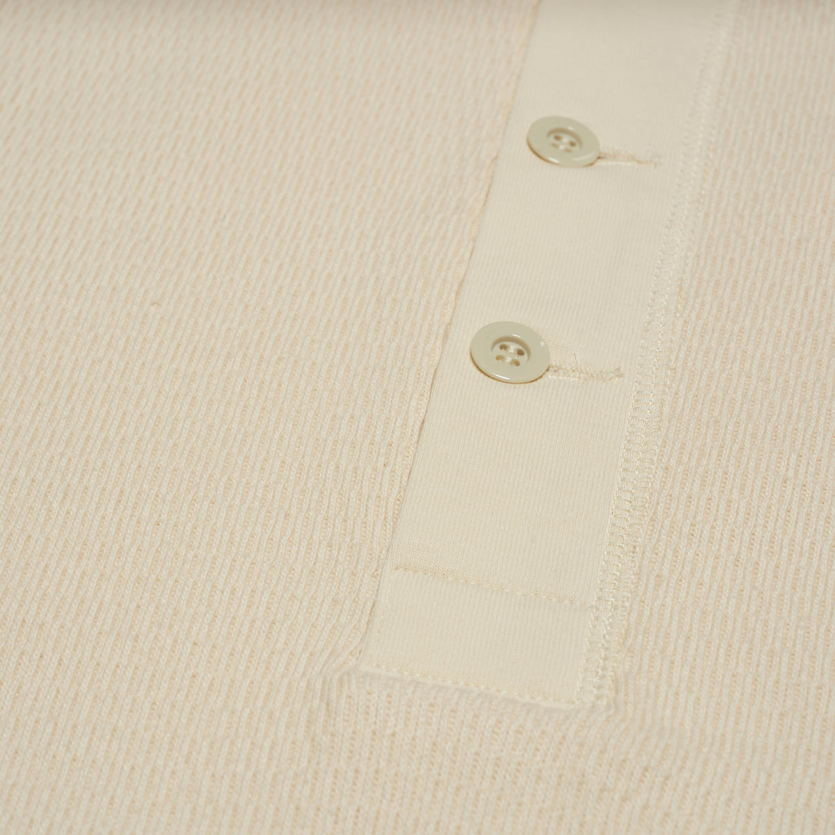 Honeycomb Henley LSTee – Ecru | ARMY TWILL