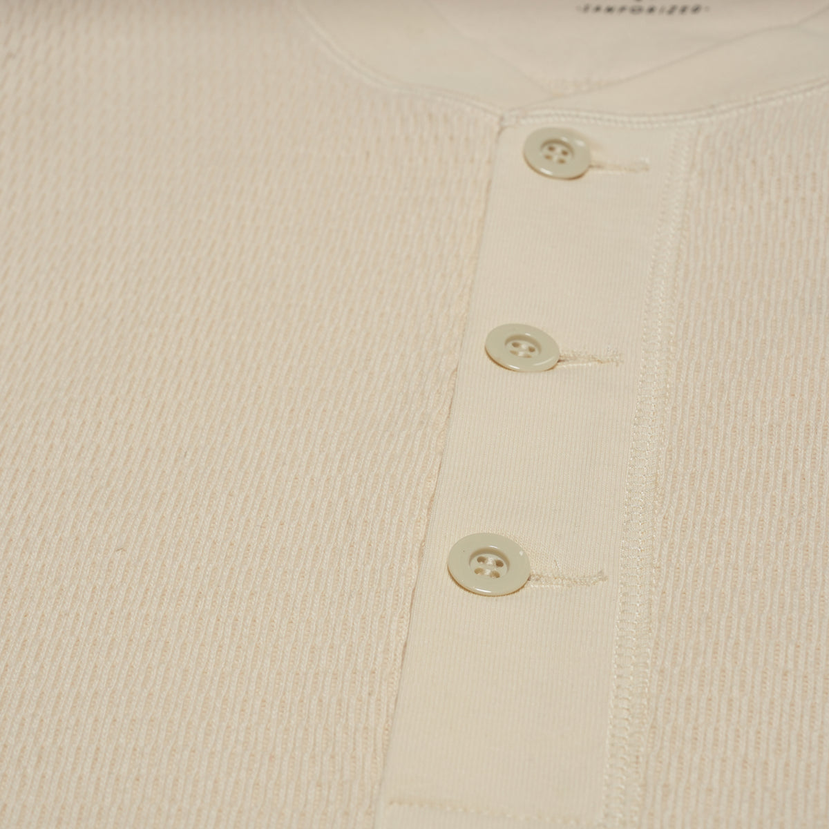 Honeycomb Henley LSTee – Ecru | ARMY TWILL