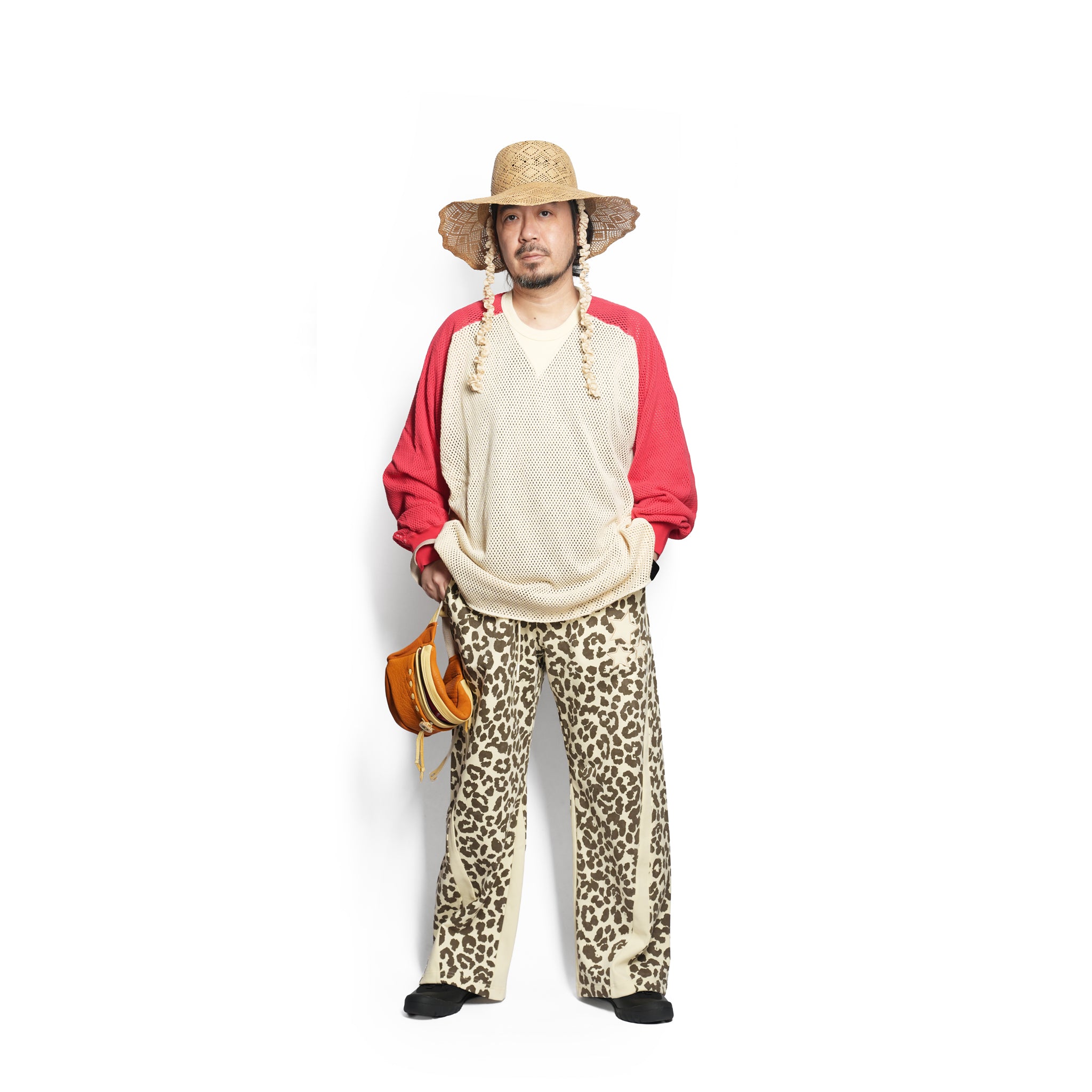 Ruker_Mesh freedom long t – Natural/Red | IMPRESTORE