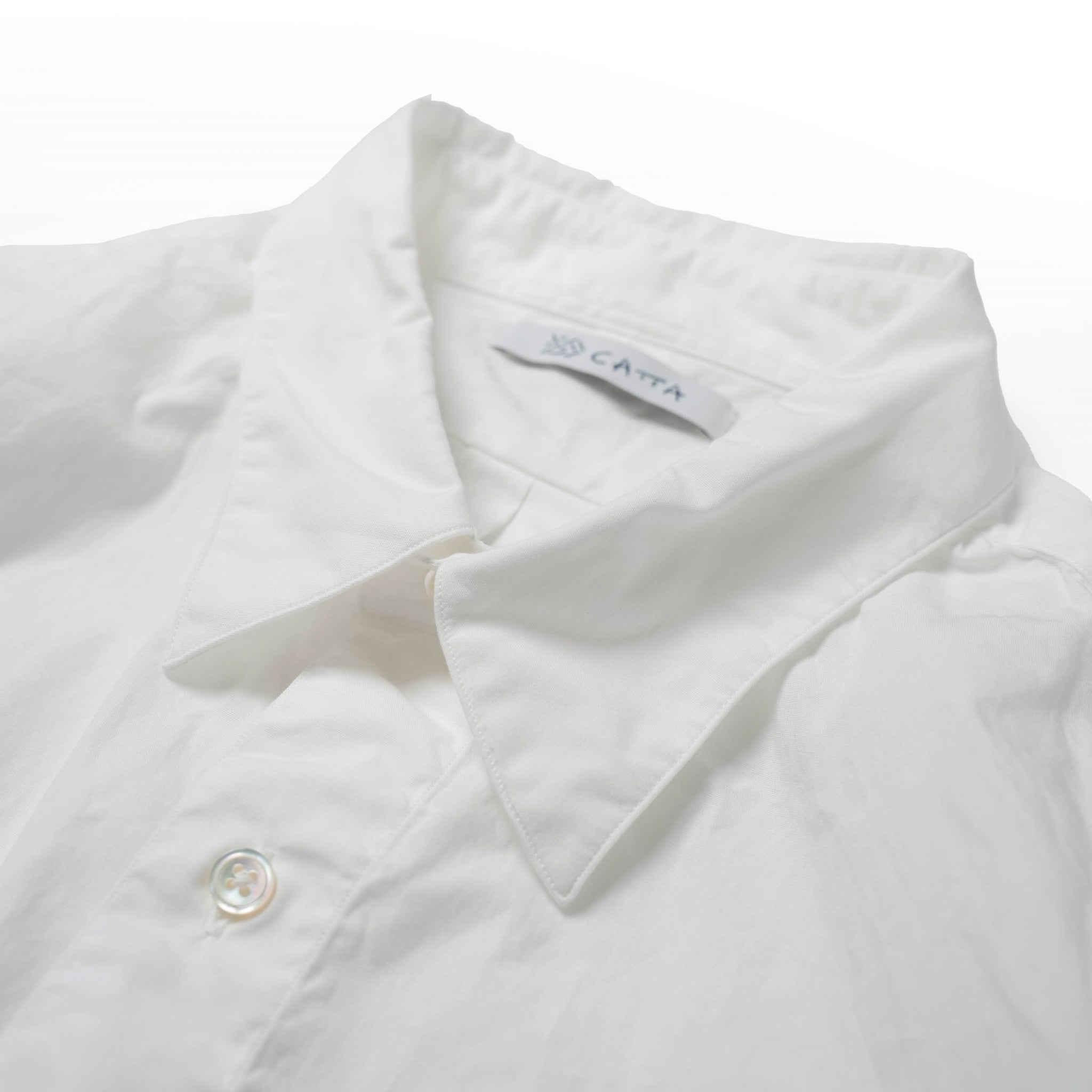 RG-03_WHITE | REGULAR COLLAR SHIRT-BROAD | Color:White【CATTA_カッタ】