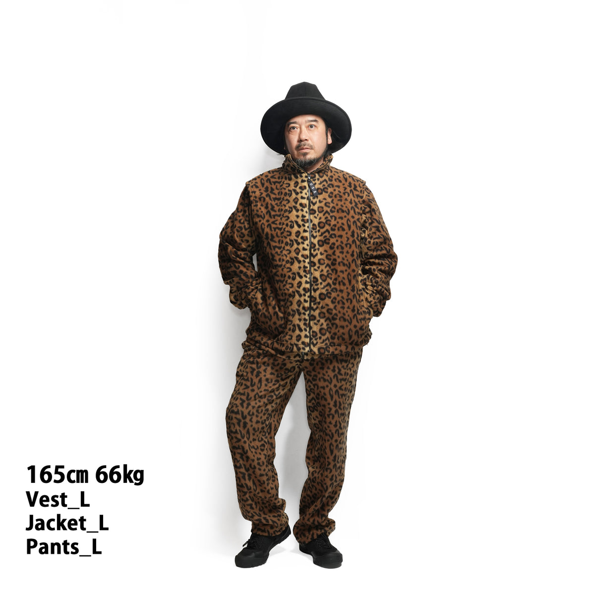 F90P | Fleece Full Pants – Leopard | SPRING MOUNTAIN