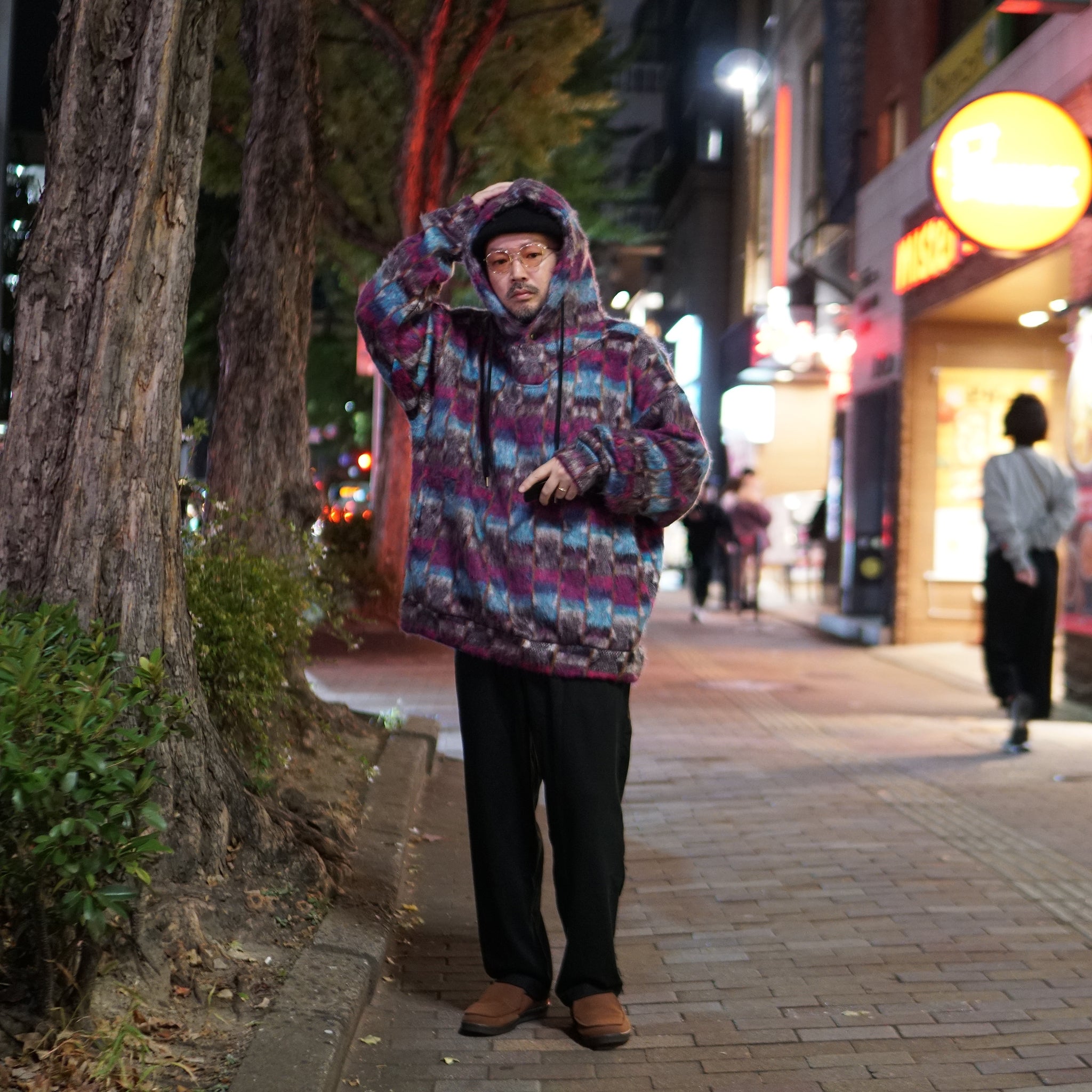 M32802-3 | Shaggy Hoodie Made in Japan By Minami Shoten | Color:Ji-Chan【MONITALY_モニタリー】