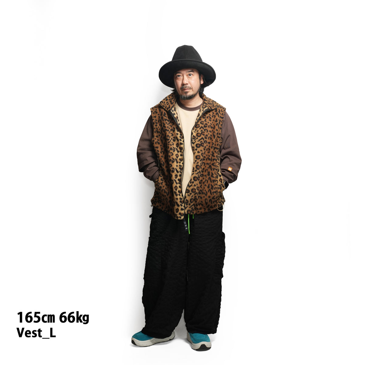 F01A | Fleece Zip Vest – Leopard | SPRING MOUNTAIN