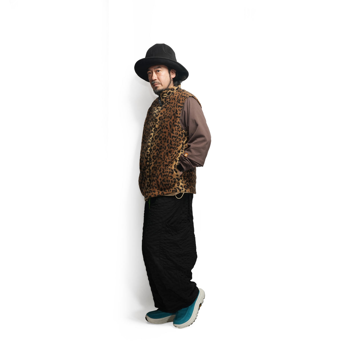 F01A | Fleece Zip Vest – Leopard | SPRING MOUNTAIN