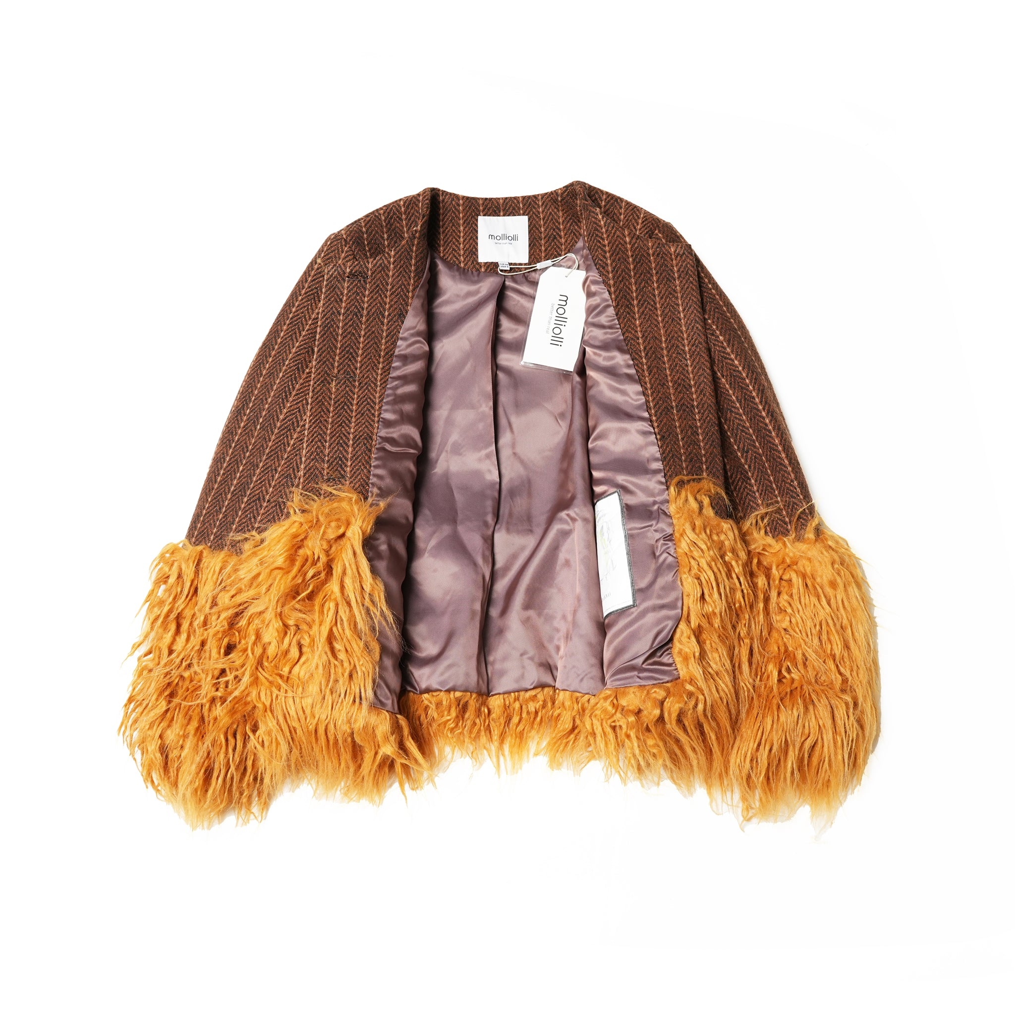 No:MW4WJK33XBR | Name:CANCAN | Color:Top : Brown Bottom : Sun Flower【MOLLIOLLI_モリオリ】