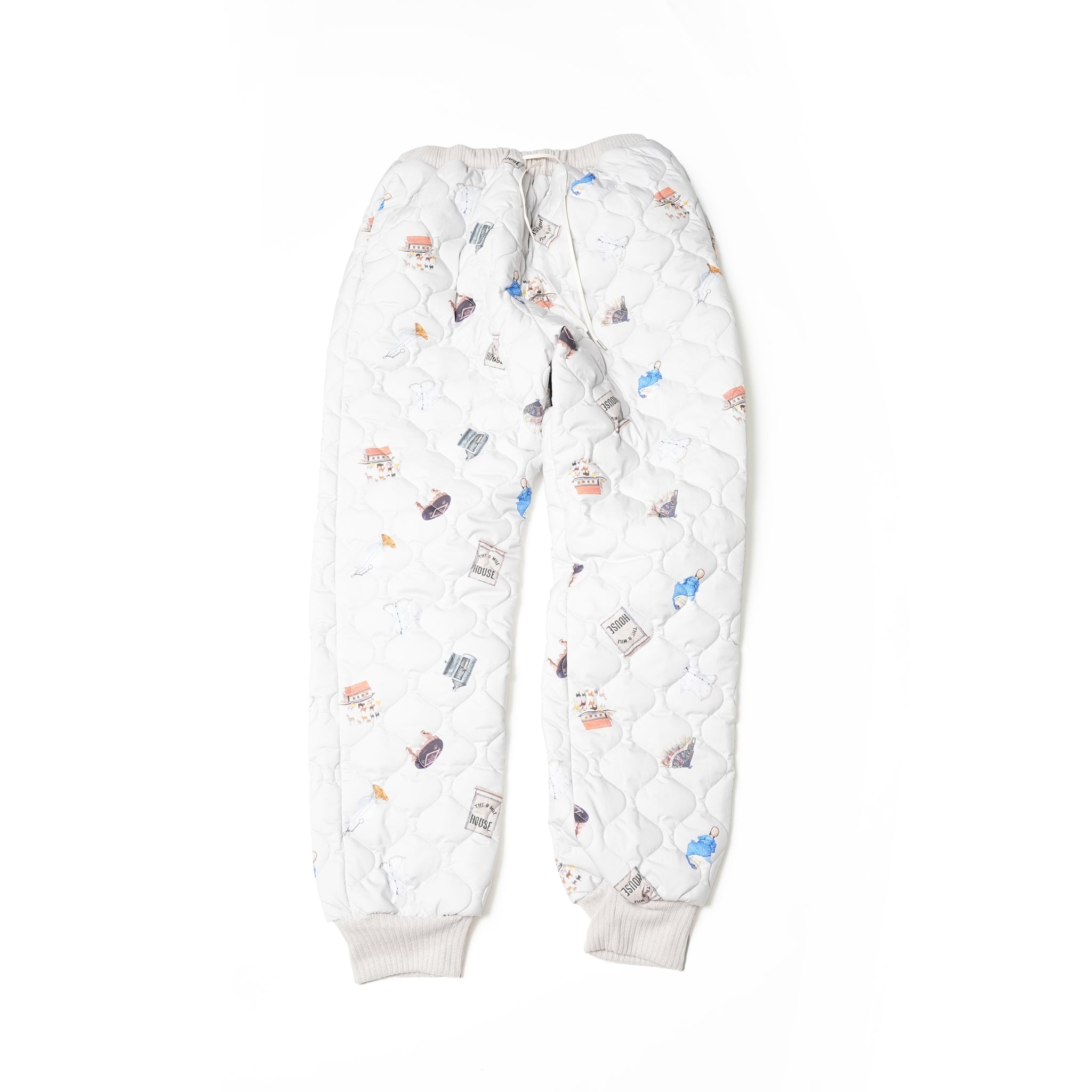 No:bsd23AW-03a | Name:Barn Antique Quilting Pants | Color:Off White【BEDSIDEDRAMA_ベッドサイドドラマ】【archive】
