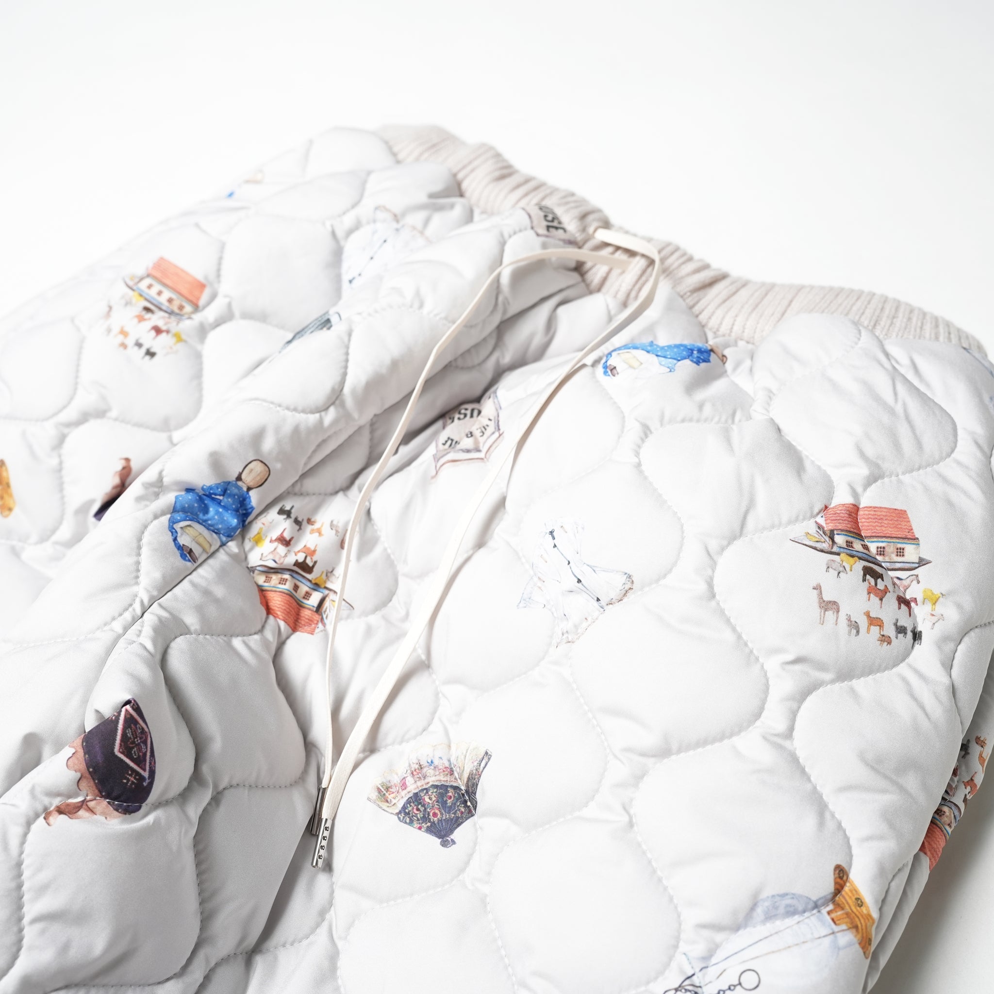 No:bsd23AW-03a | Name:Barn Antique Quilting Pants | Color:Off White【BEDSIDEDRAMA_ベッドサイドドラマ】【archive】