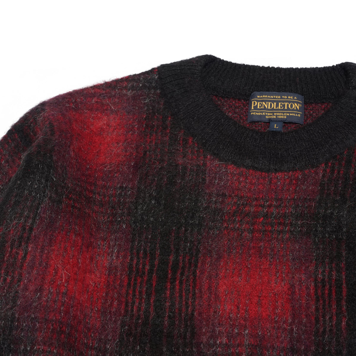 Plaid Crewneck – Red | PENDLETON