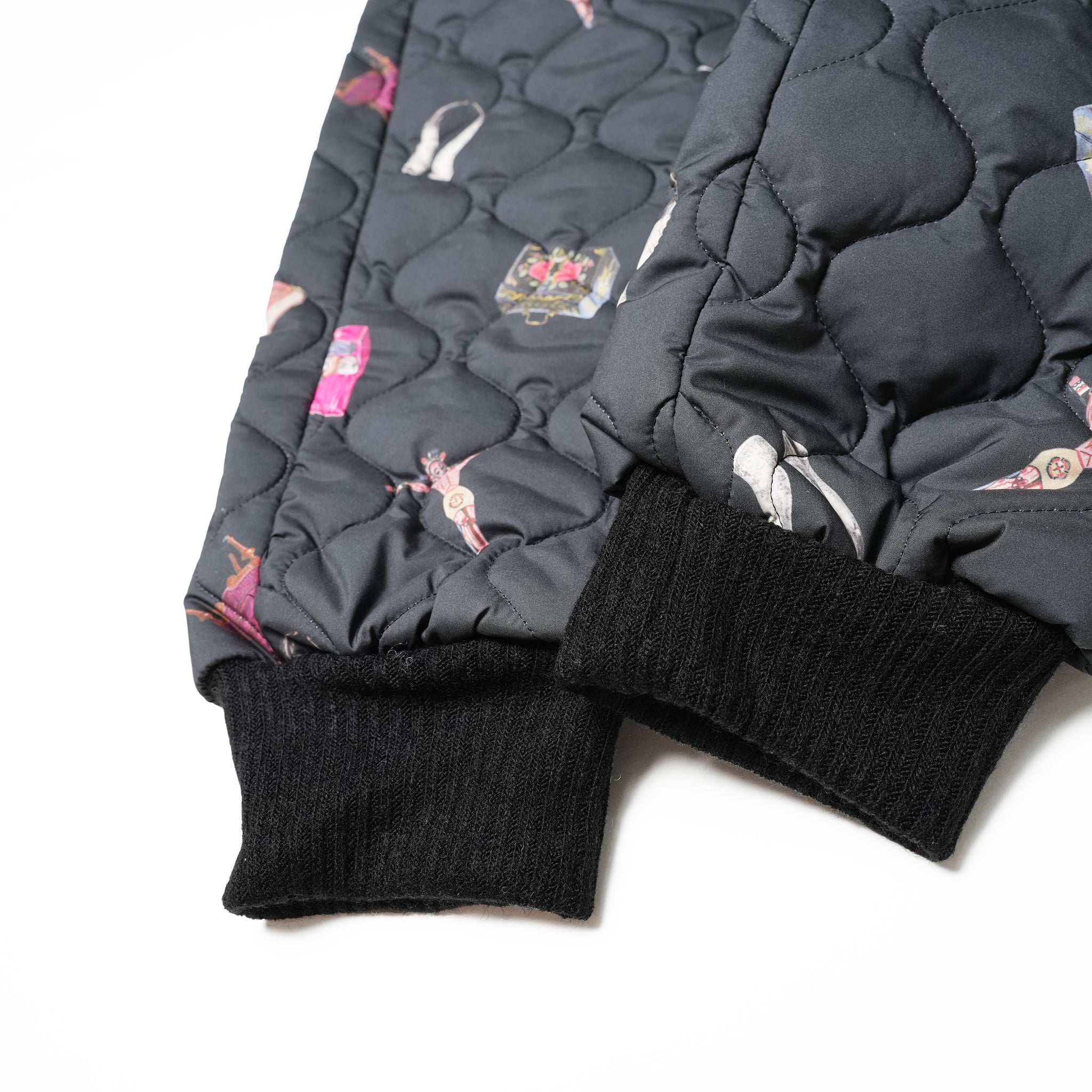 No:bsd23AW-03b | Name:Barn Antique Quilting Pants | Color:Black【BEDSIDEDRAMA_ベッドサイドドラマ】