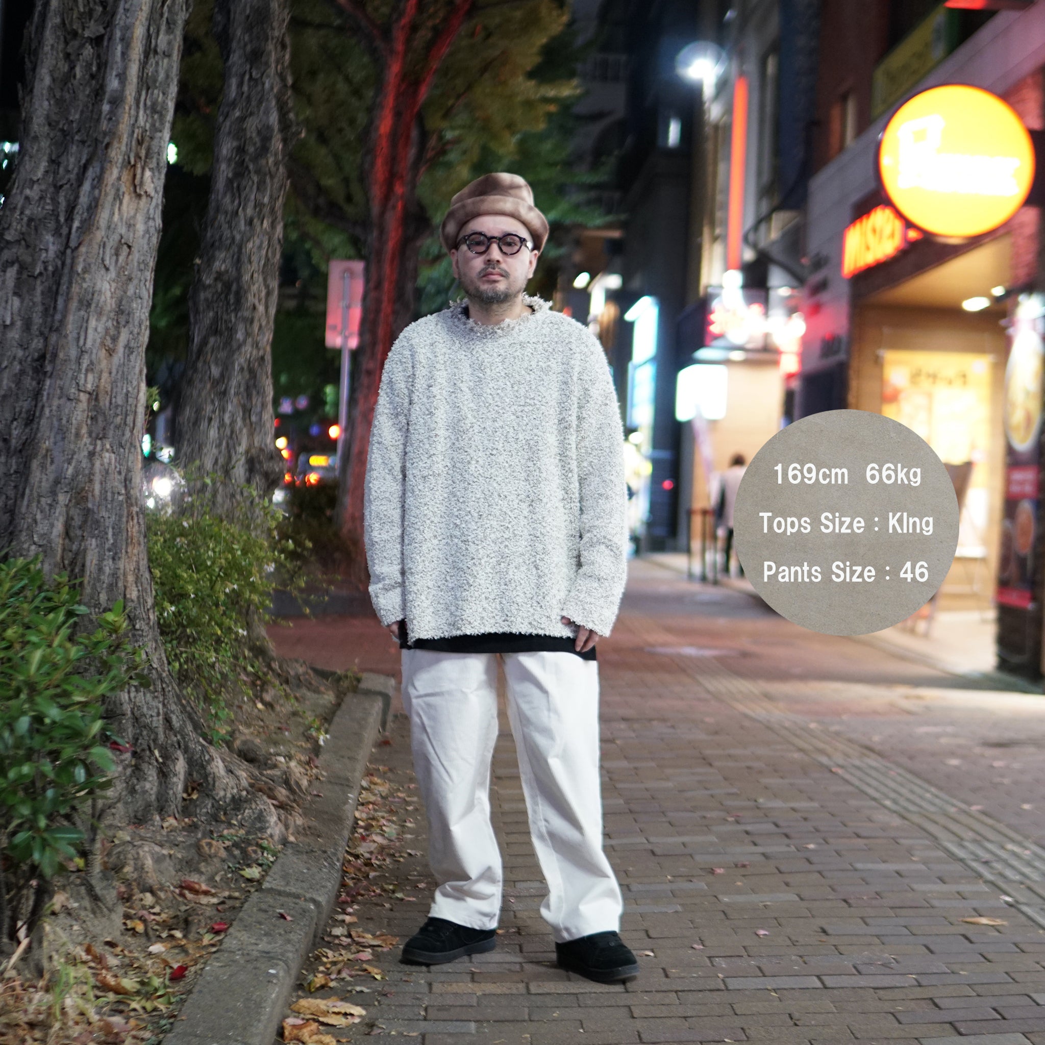 No:VOO-1151 | Name:PAPER MIX KNIT | Color:Cream Mix/Black Mix【VOO_ヴォー】