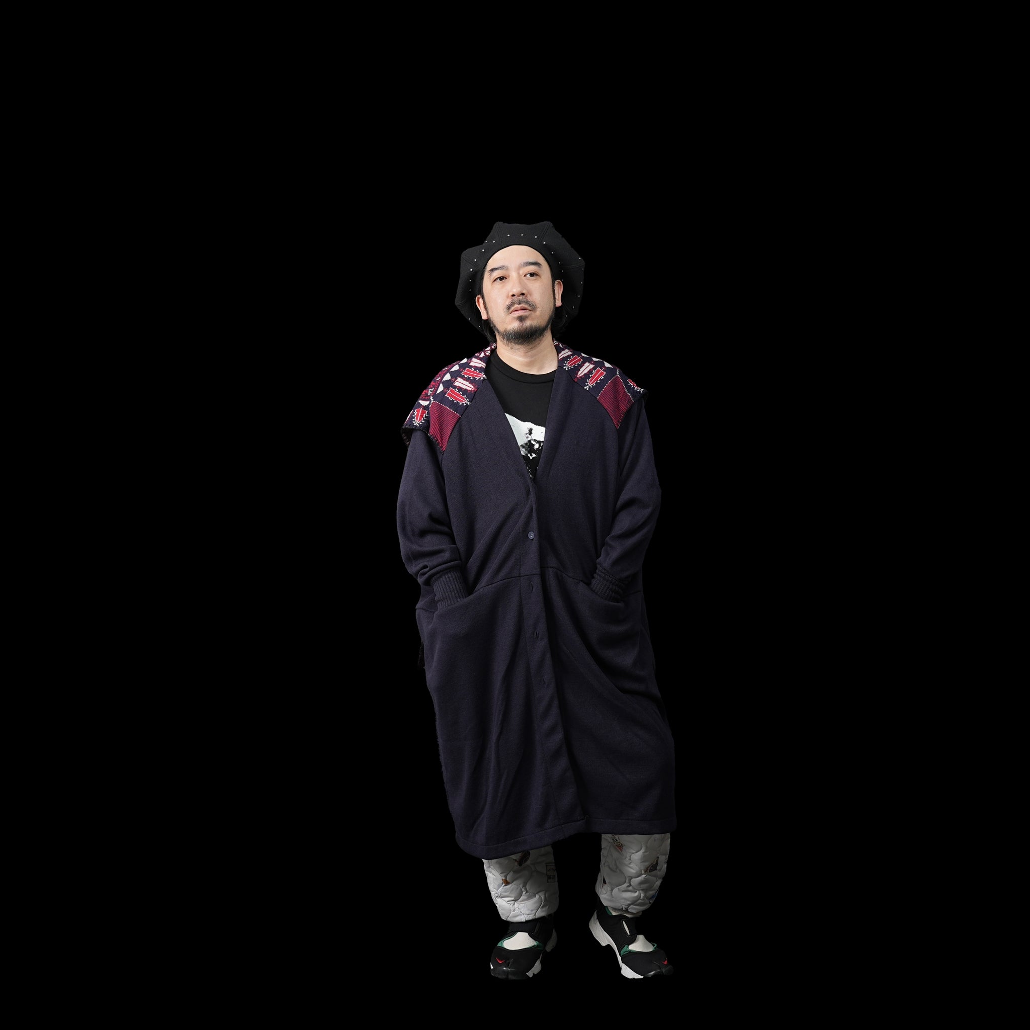No:SF23AW-21 | Name:Scarf Gawn Cardigan | Color:Navy【STOF_ストフ】