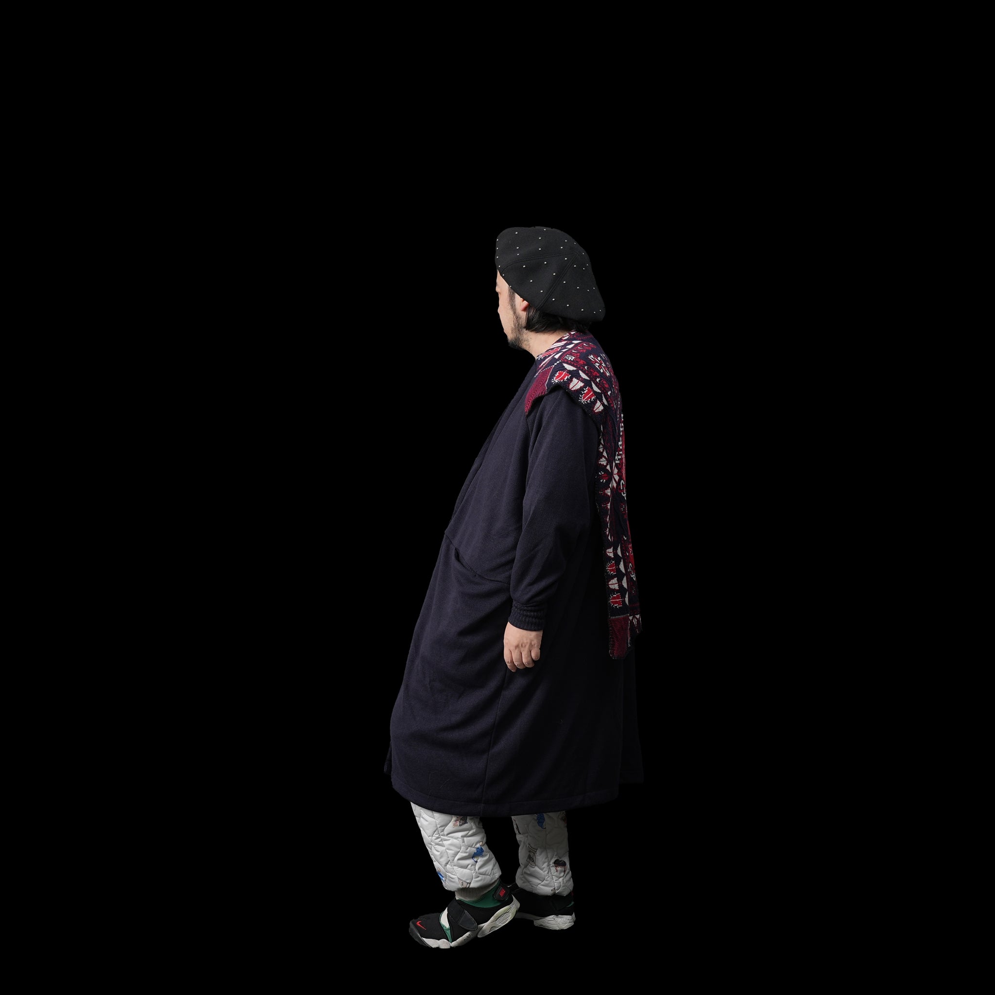 No:SF23AW-21 | Name:Scarf Gawn Cardigan | Color:Navy【STOF_ストフ】