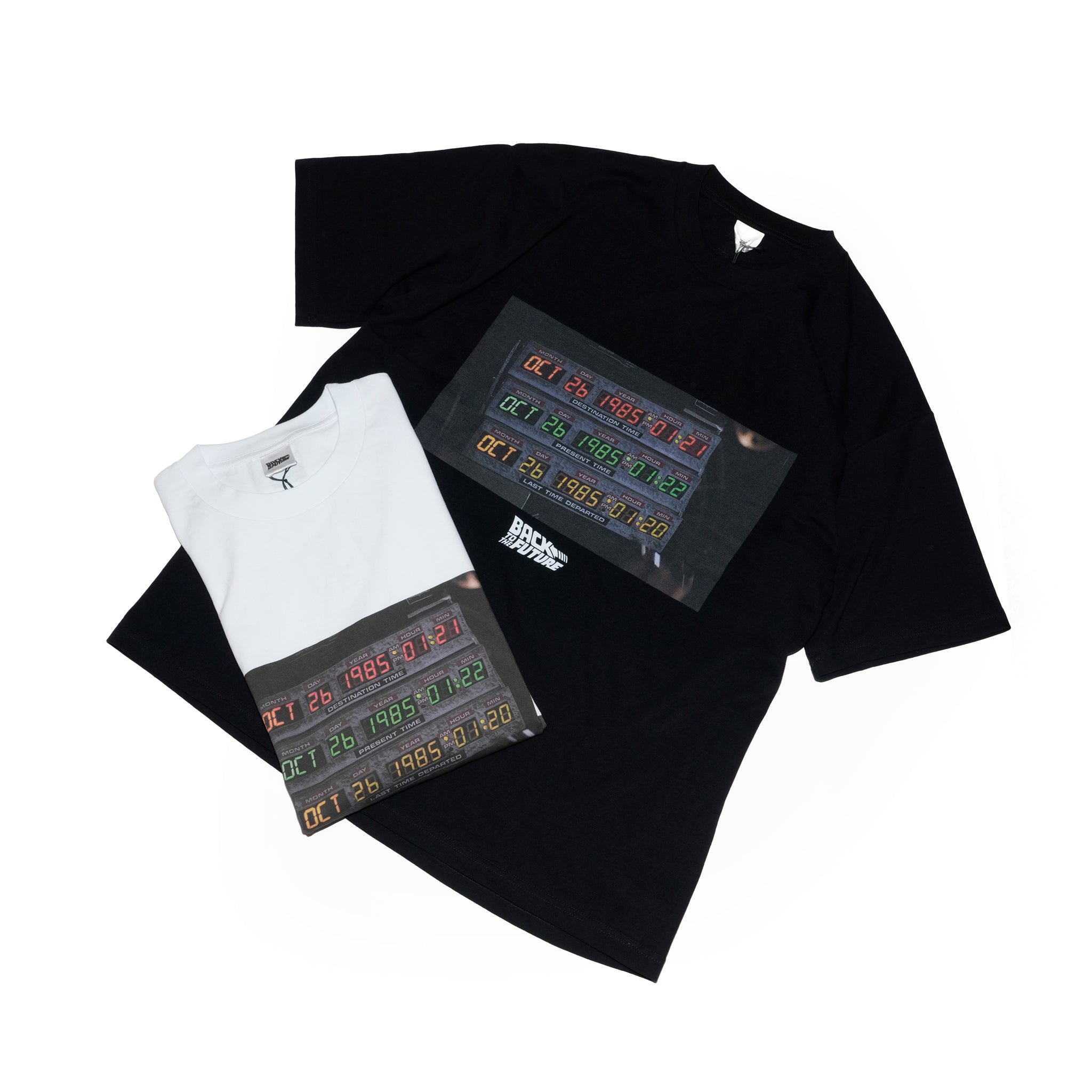 バックトゥザフューチャーコラボ Tシャツ | Color_White/Black | No_opgen254001【OPULENCE_オーピュレンス】