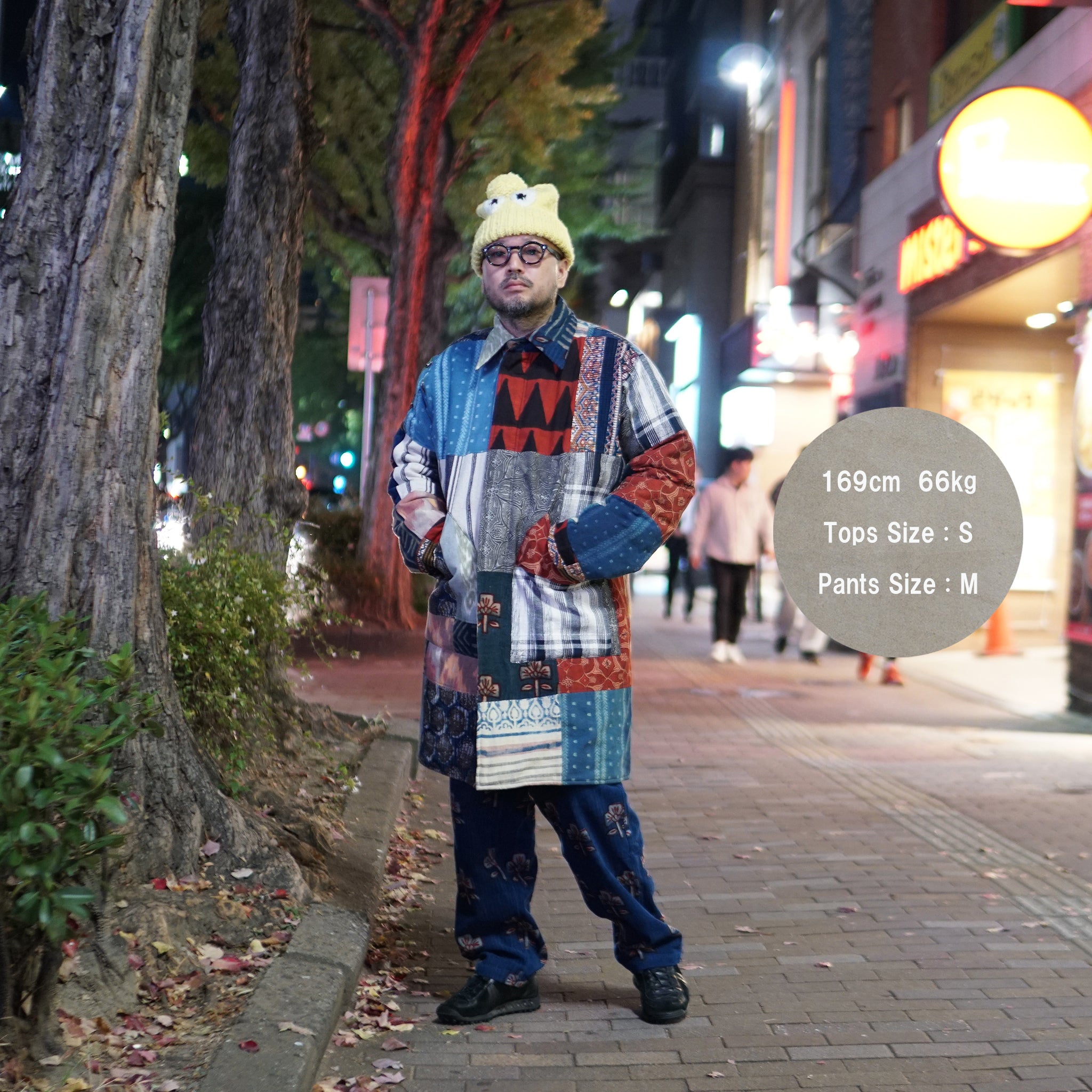 karudo2023aw10 | SANTOS_SANTOSDESCRIPTION: QUILTED LONG COAT WITHZIP & SNAP BUTTONS | Color:Patchwork 04【KARDO_カルド】