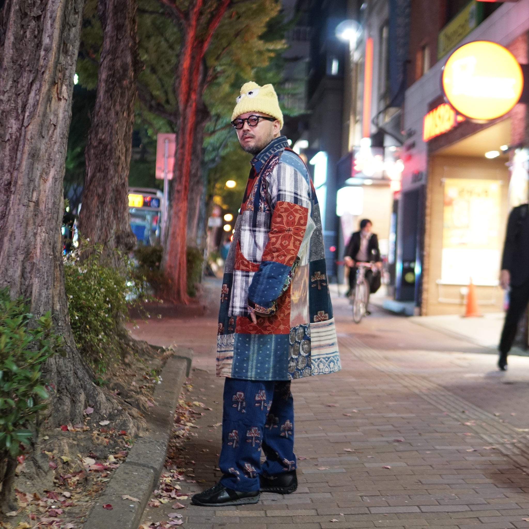 karudo2023aw10 | SANTOS_SANTOSDESCRIPTION: QUILTED LONG COAT WITHZIP & SNAP BUTTONS | Color:Patchwork 04【KARDO_カルド】