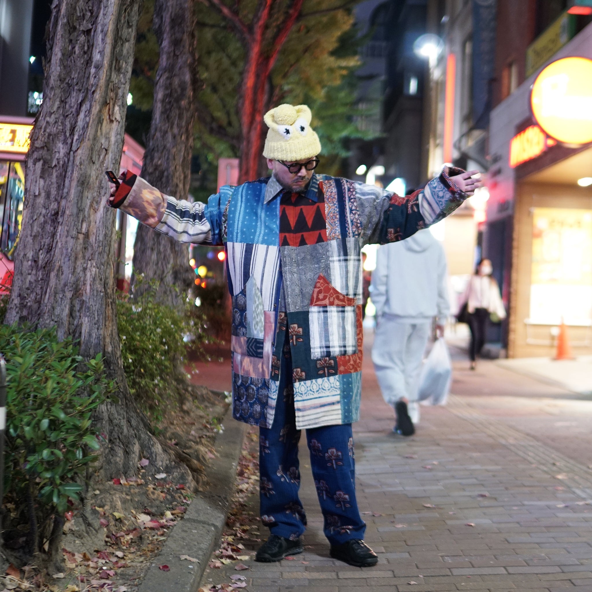 karudo2023aw10 | SANTOS_SANTOSDESCRIPTION: QUILTED LONG COAT WITHZIP & SNAP BUTTONS | Color:Patchwork 04【KARDO_カルド】