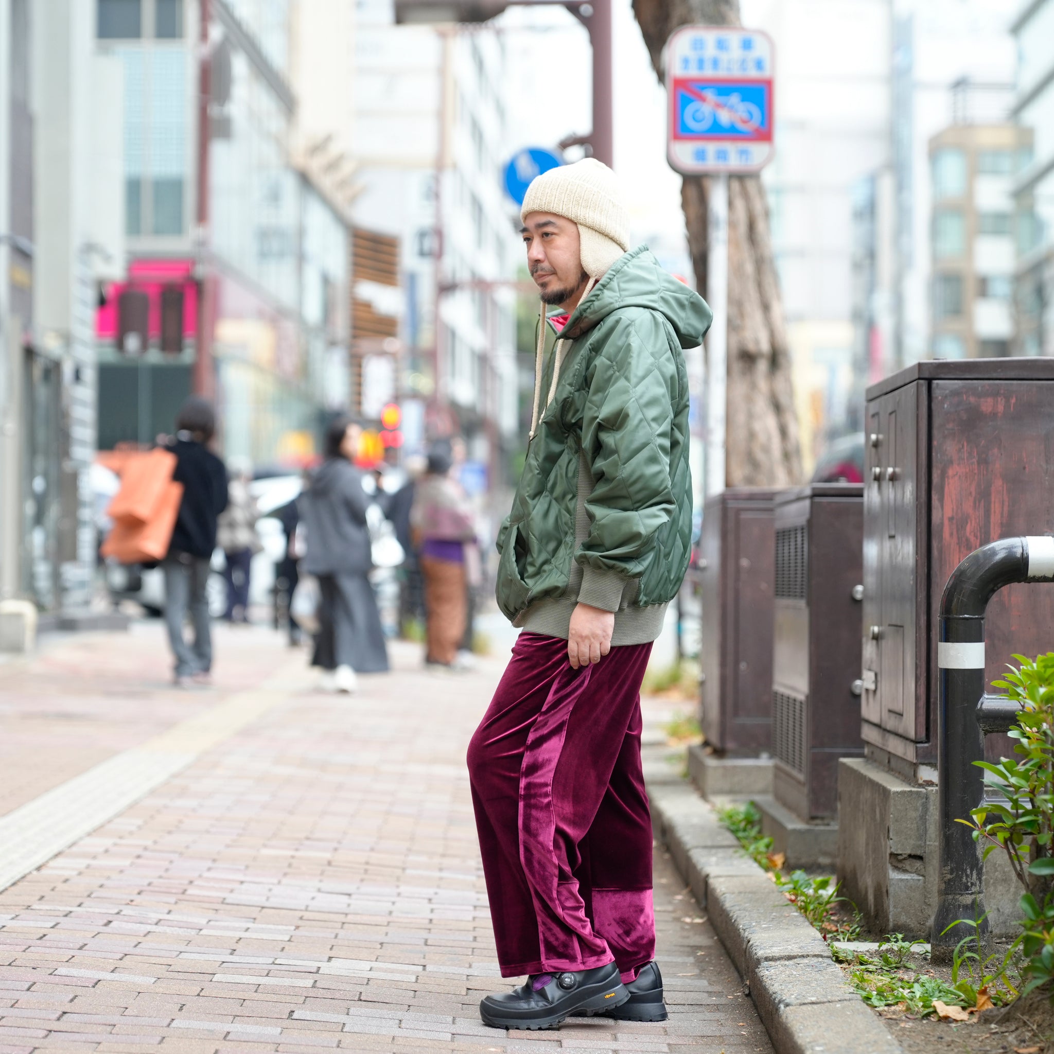 Retrofit hoodie Quilted Padding / McClure (olive) | CZ-ImSt-344【IMPRESTORE_インプレストア】