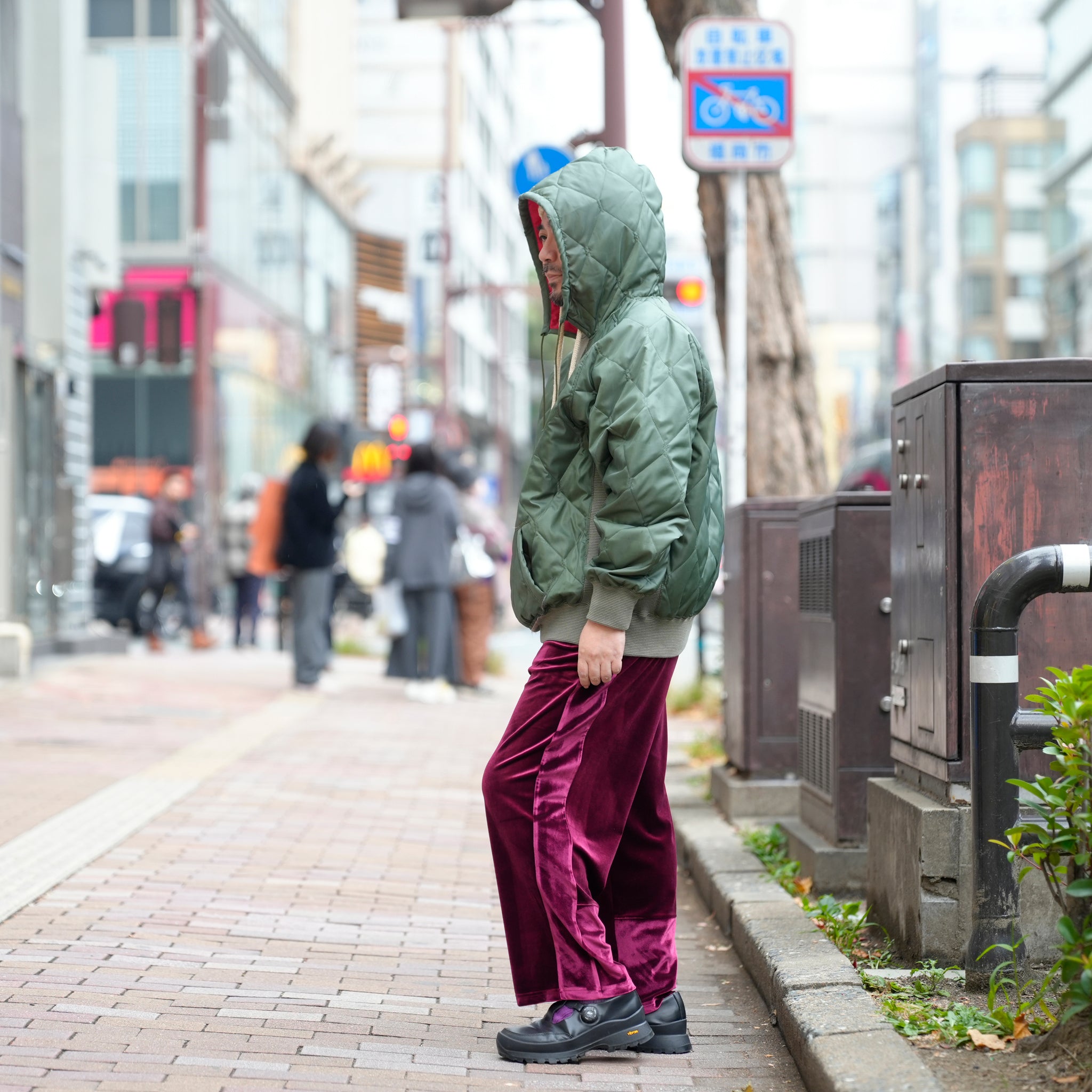 Retrofit hoodie Quilted Padding / McClure (olive) | CZ-ImSt-344【IMPRESTORE_インプレストア】