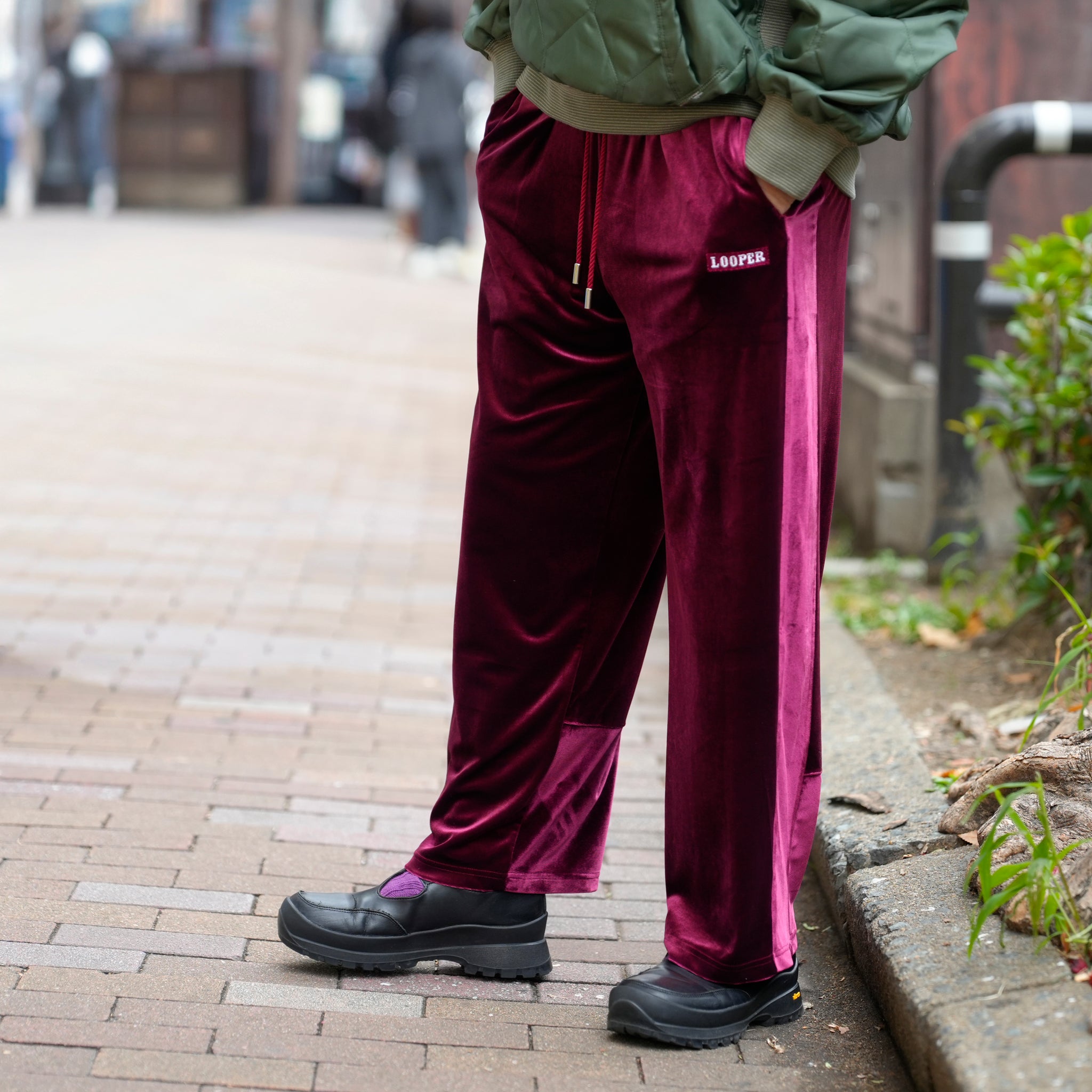 Velor Pants | Color_Wine Purple | No_L-PA-004_wine【Looper_ルーパー】